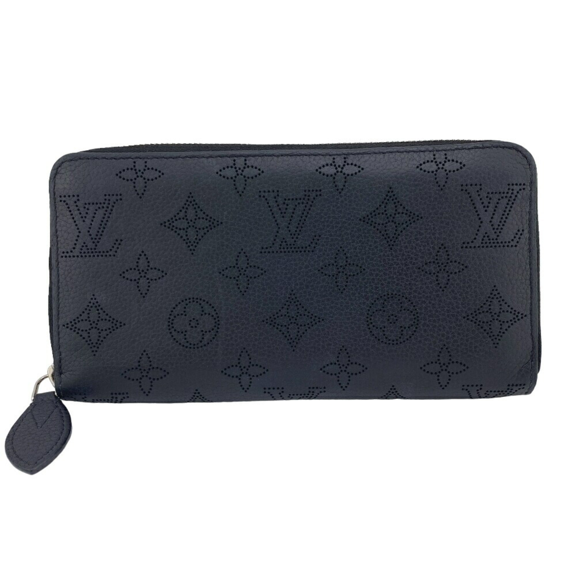 Louis Vuitton Black Leather Long Wallet (Bi-Fold) (Pre-Owned)