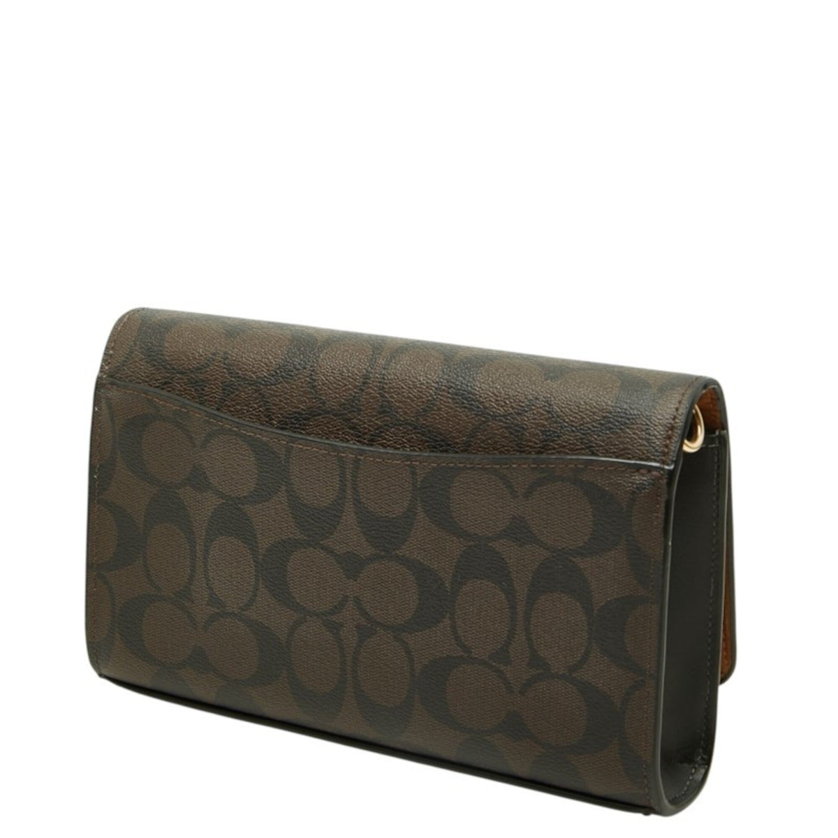 Coach Signature Brown Pvc Leather Shoulder Bag (Pre-Owned)