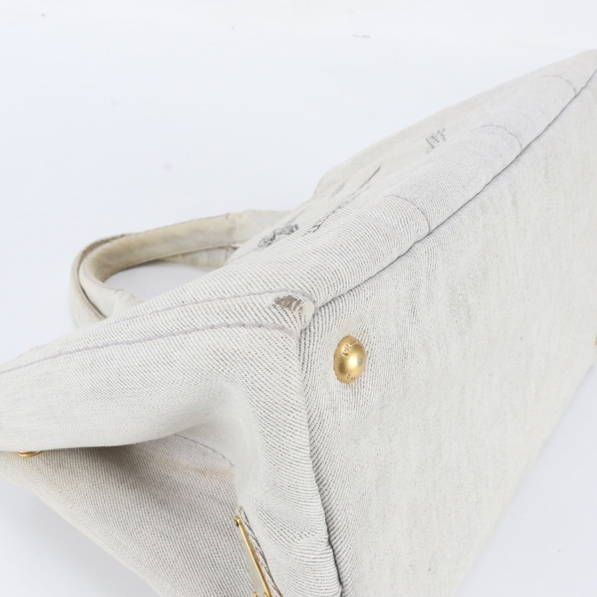 Prada Ivory Handbag Shoulder Bag Tote Bag (Pre-Owned)