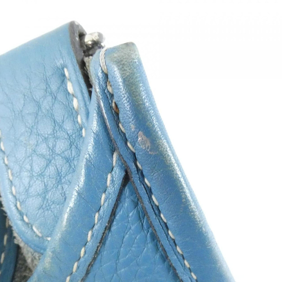Hermes Blue Jean Taurillon Clemence Leather Shoulder Bag (Pre-Owned)