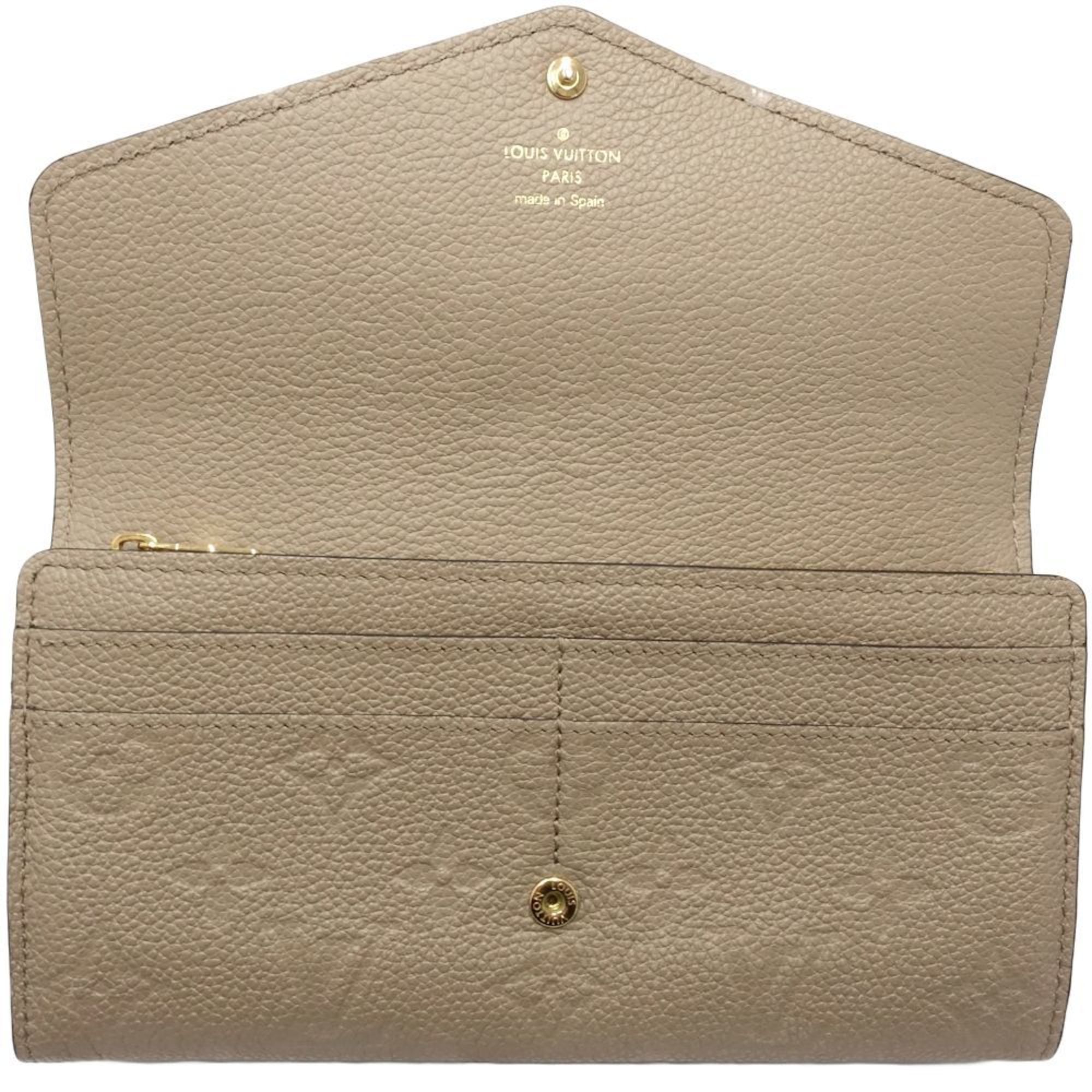 Louis Vuitton Tourterelle Leather Long Wallet (Bi-Fold) (Pre-Owned)