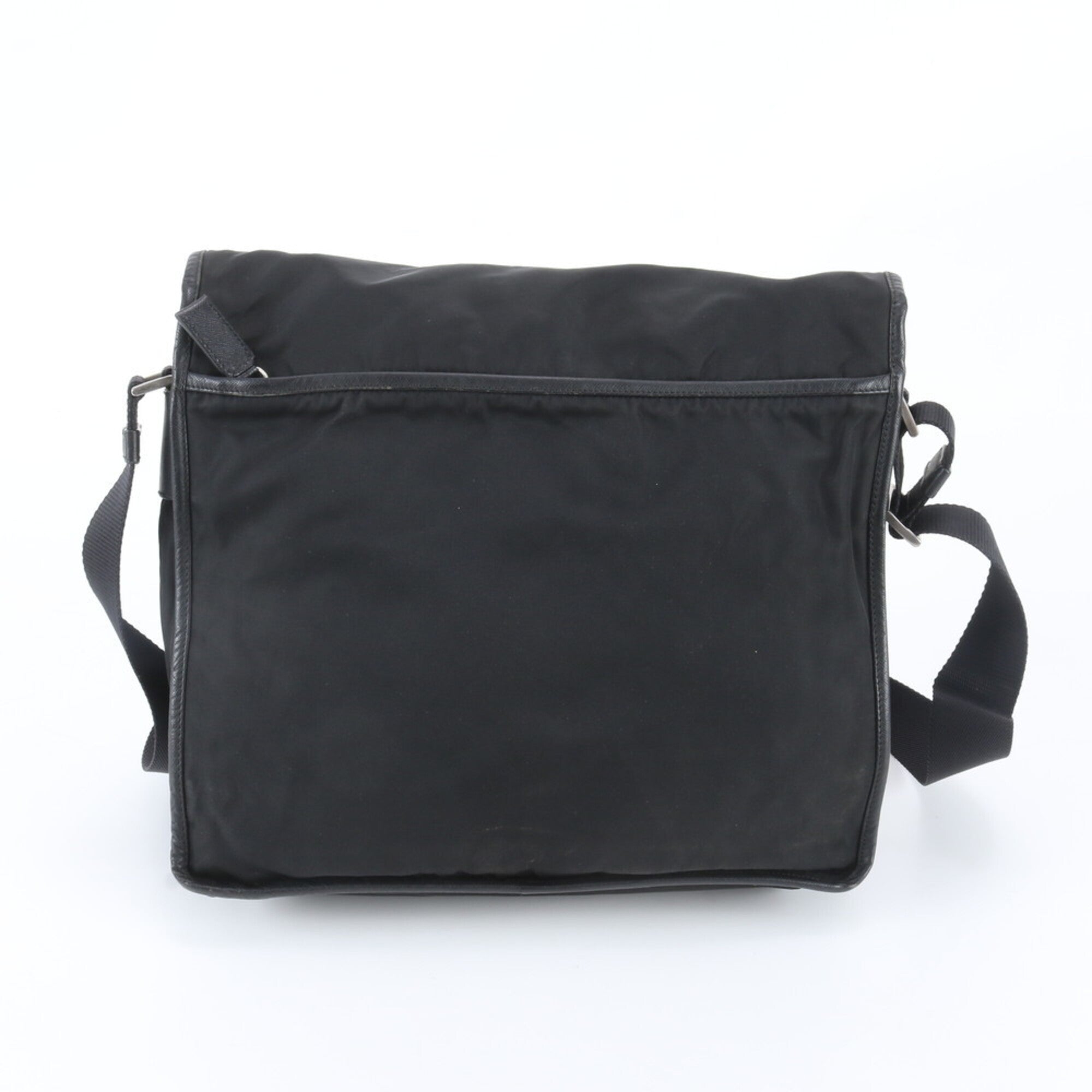 Prada Black Nylon Leather Shoulder Bag (Pre-Owned)