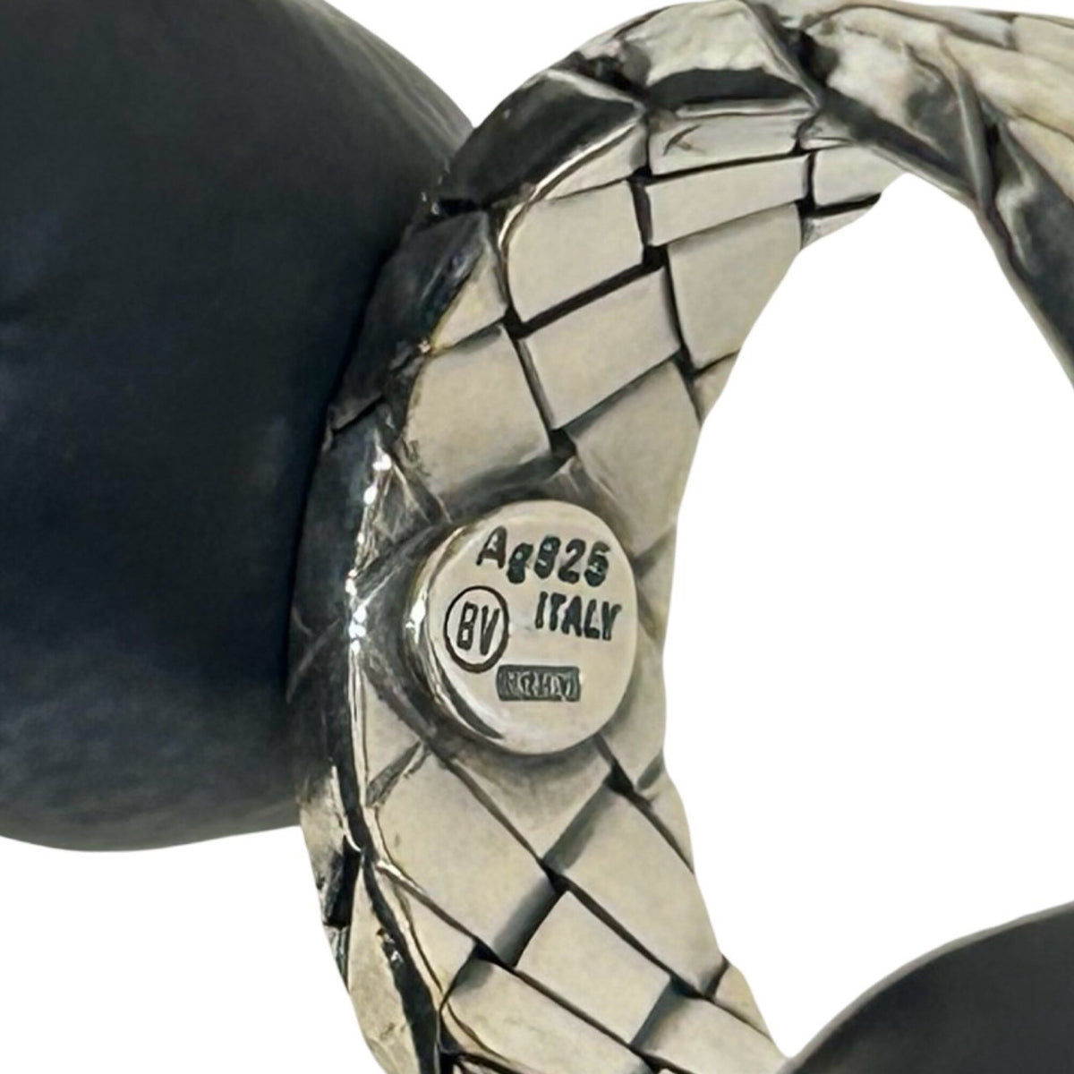 Bottega Veneta Silver Silver 925 Band Ring (Pre-Owned)