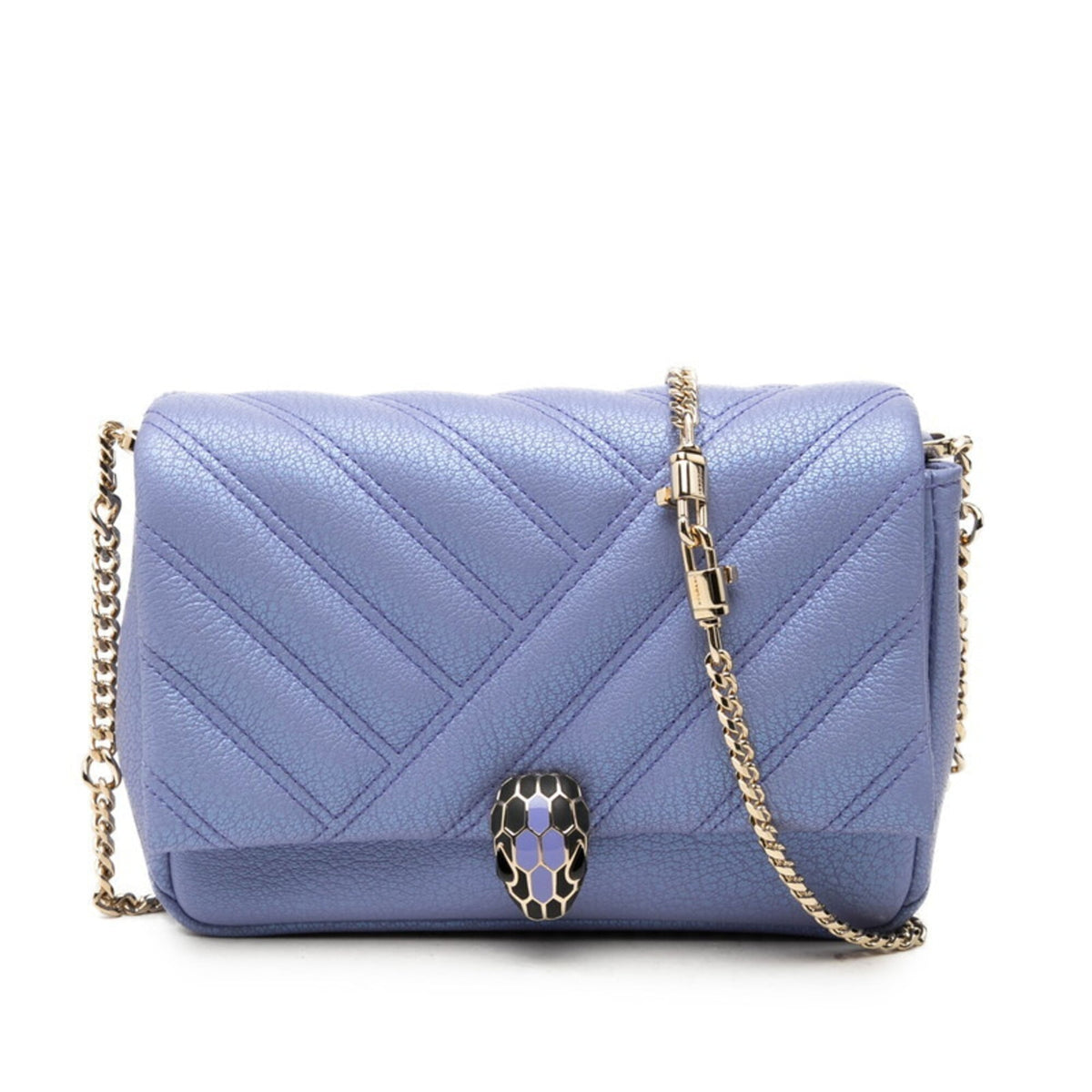 Bvlgari Purple Leather Shoulder Bag (Pre-Owned)