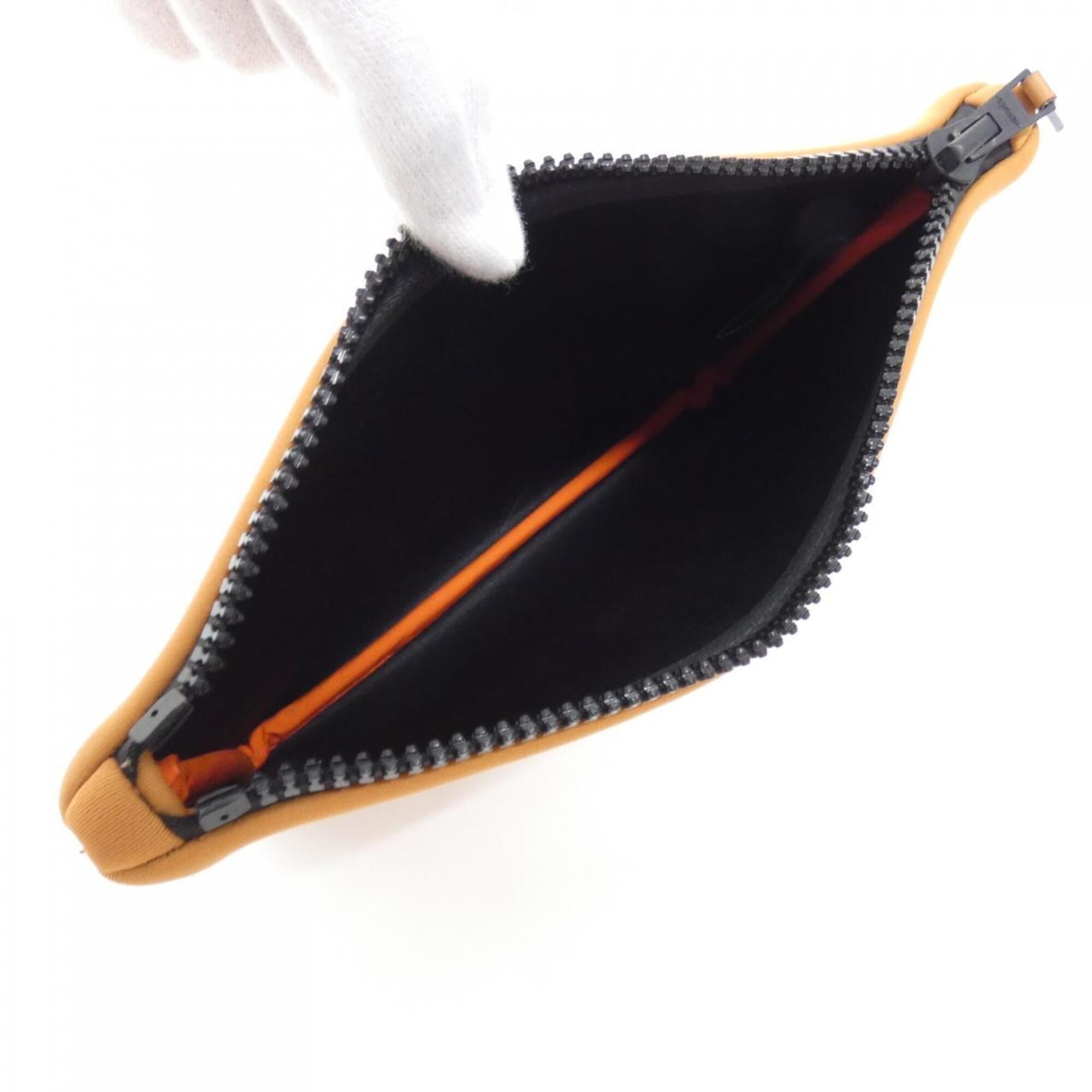 Hermes Caramel Polyamide Pouch (Pre-Owned)