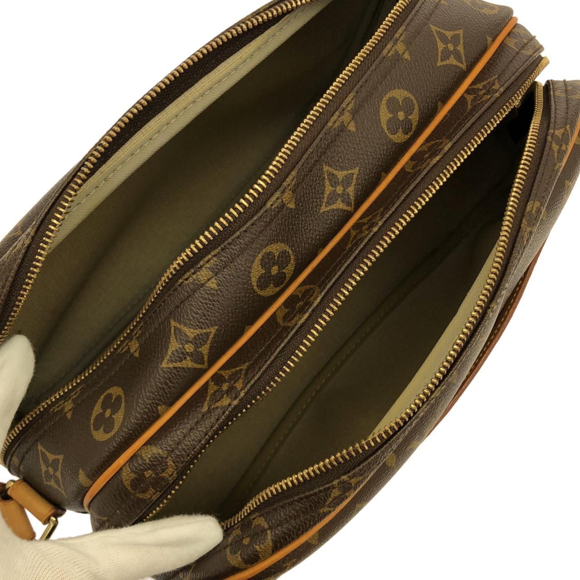 Louis Vuitton Monogram Marron Coated Canvas Shoulder Bag (Pre-Owned)