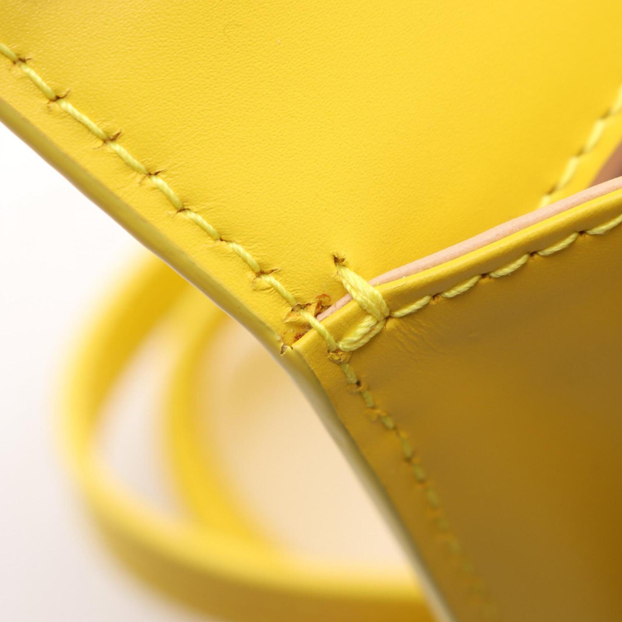 Bvlgari Yellow Leather Handbag Shoulder Bag (Pre-Owned)