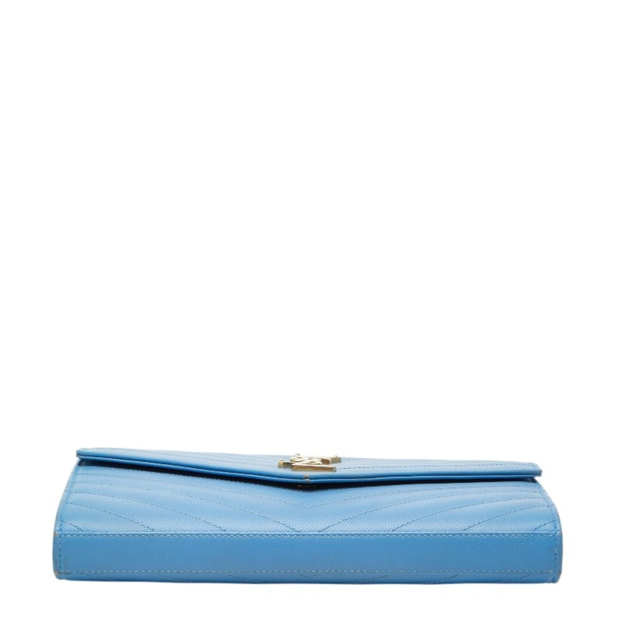 Saint Laurent Blue Gold Leather Shoulder Bag (Pre-Owned)