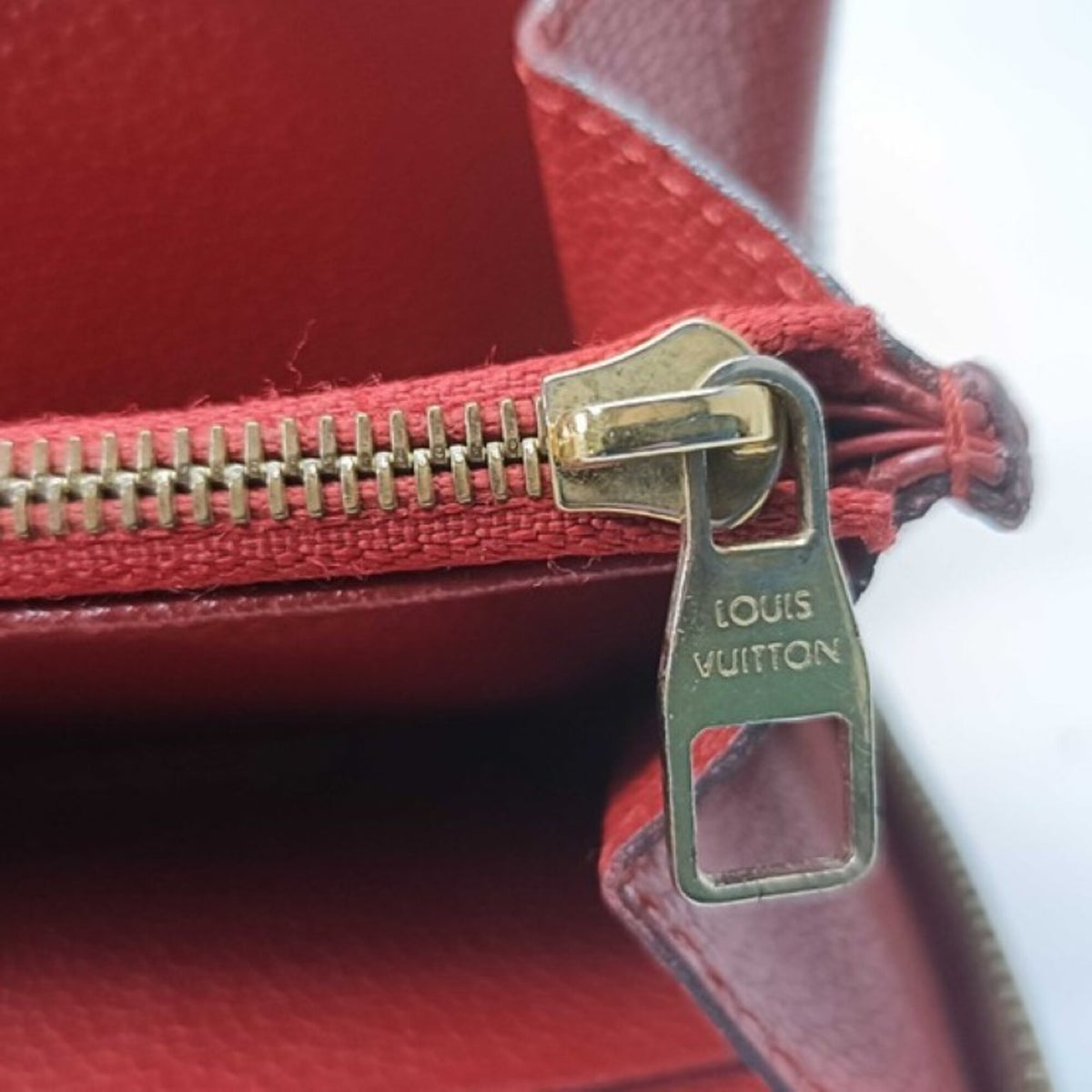 Louis Vuitton Monogram Empreinte Cerise Red Color Monogram Empreinte Long Wallet (Bi-Fold) (Pre-Owned)