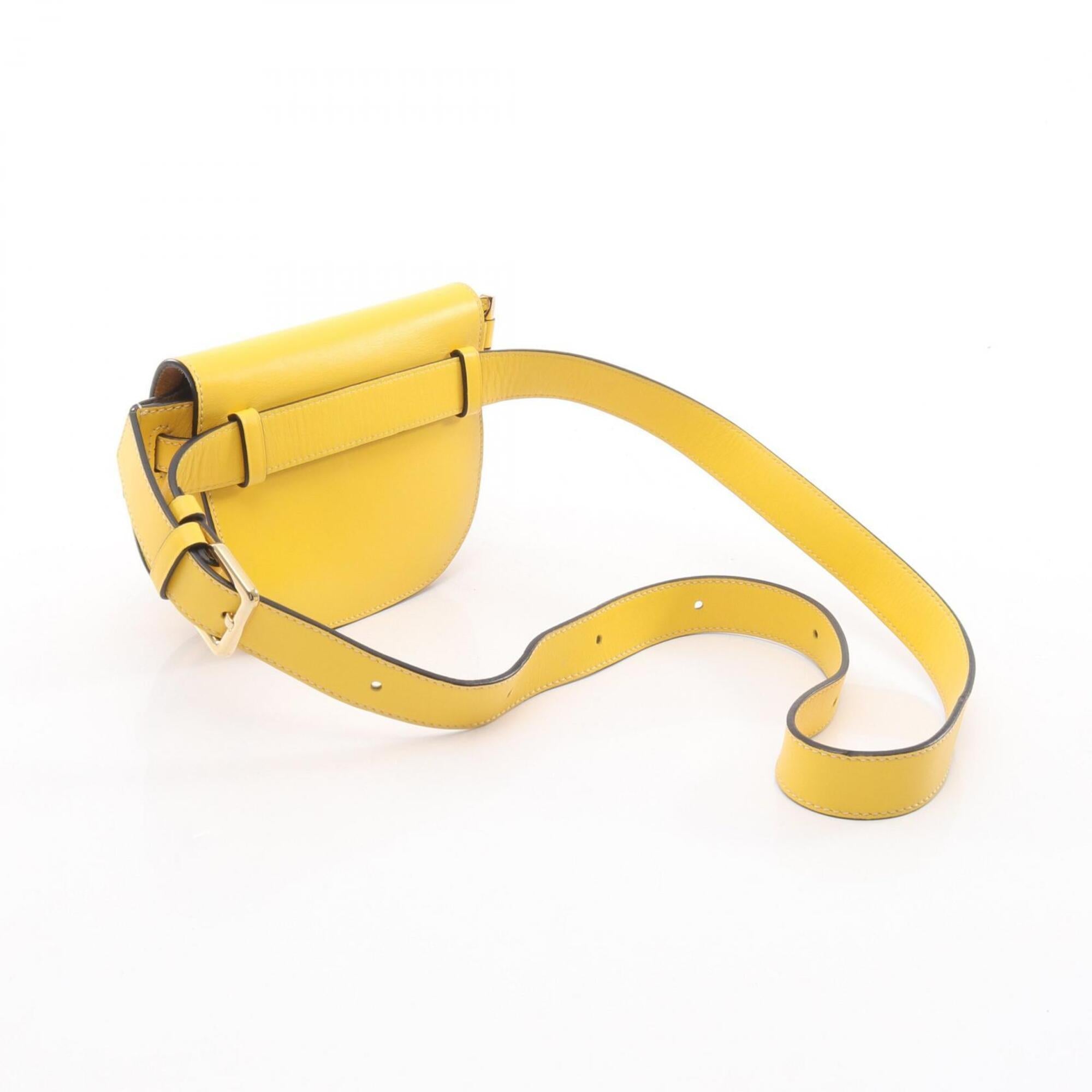 Loewe Yellow Leather Fanny Pack Handbag Sling Bag (Pre-Owned)