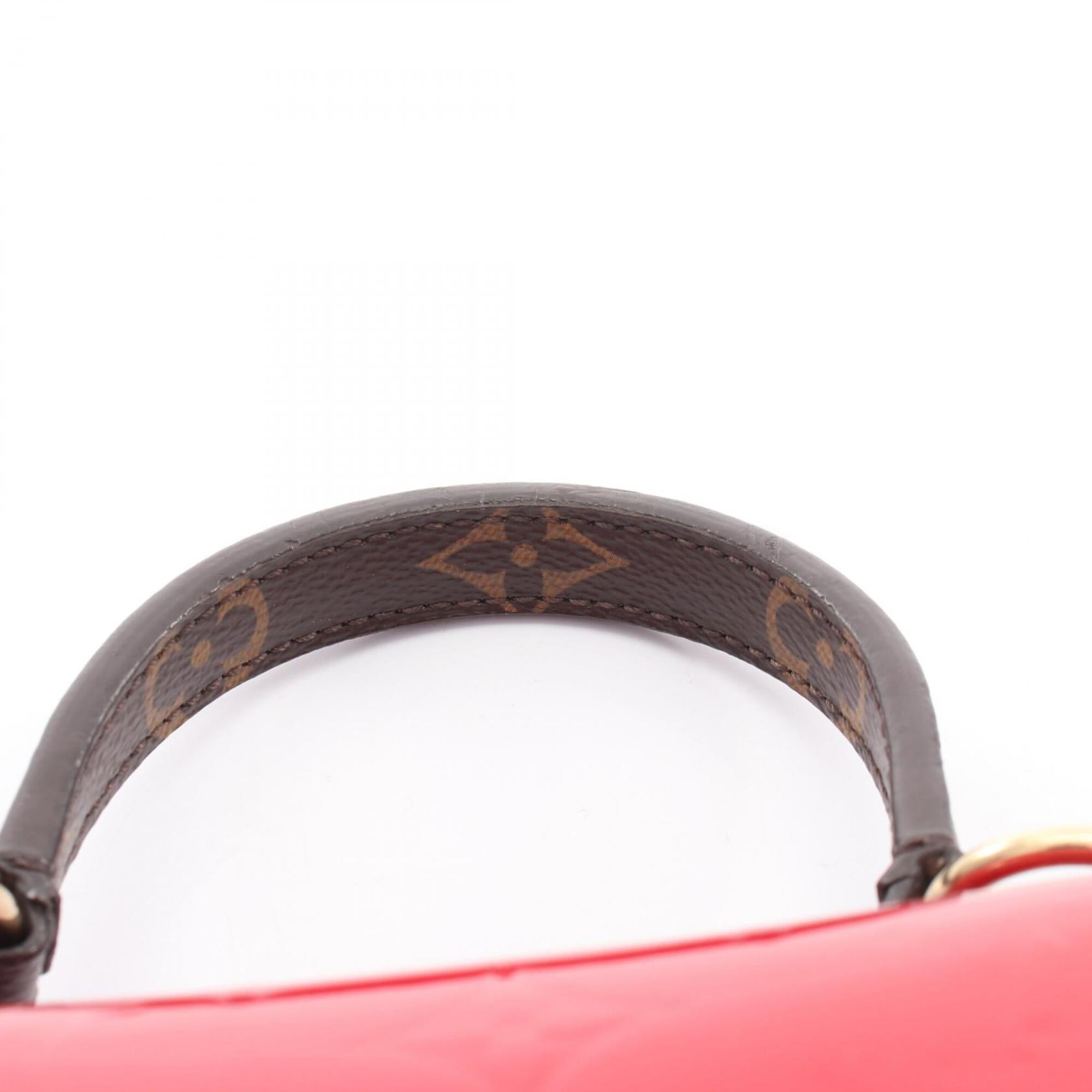 Louis Vuitton Blue Brown Red Color Sacrlet Vernis Coated Canvas Handbag (Pre-Owned)