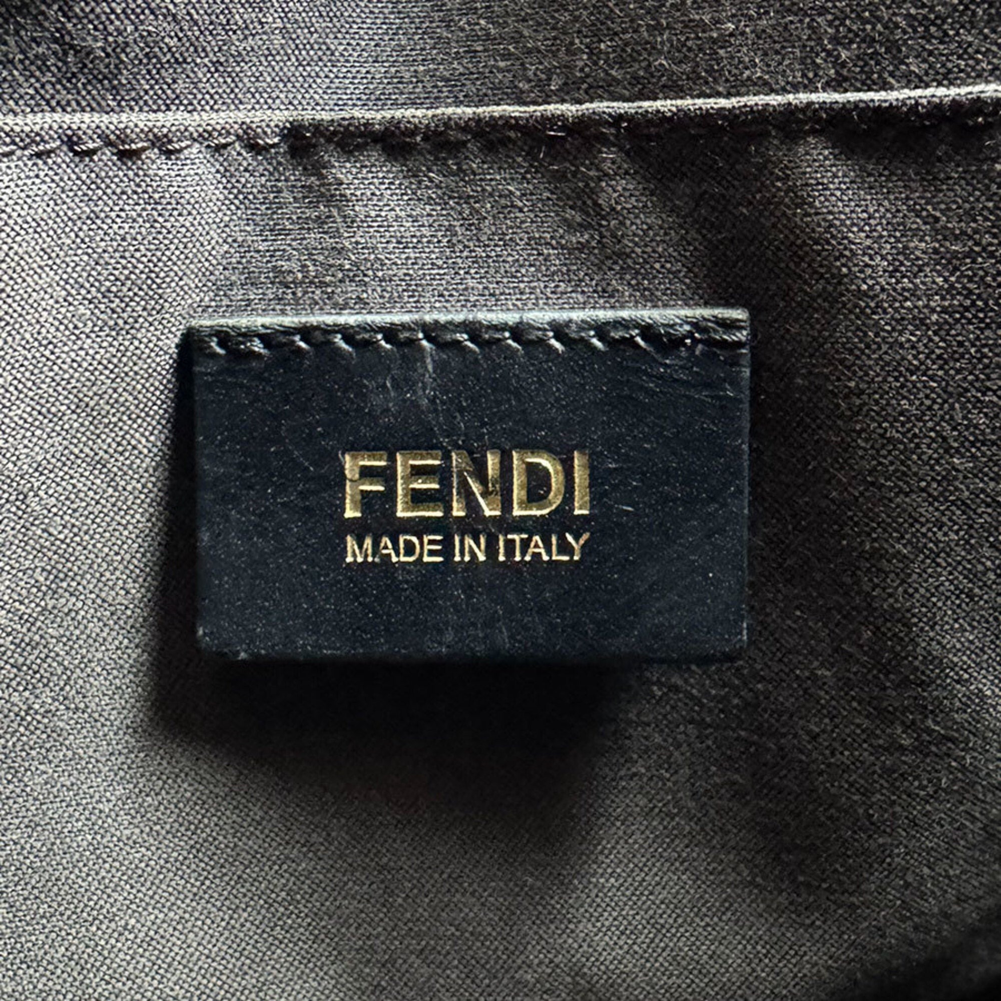 Fendi Black Pvc Leather Handbag (Pre-Owned)