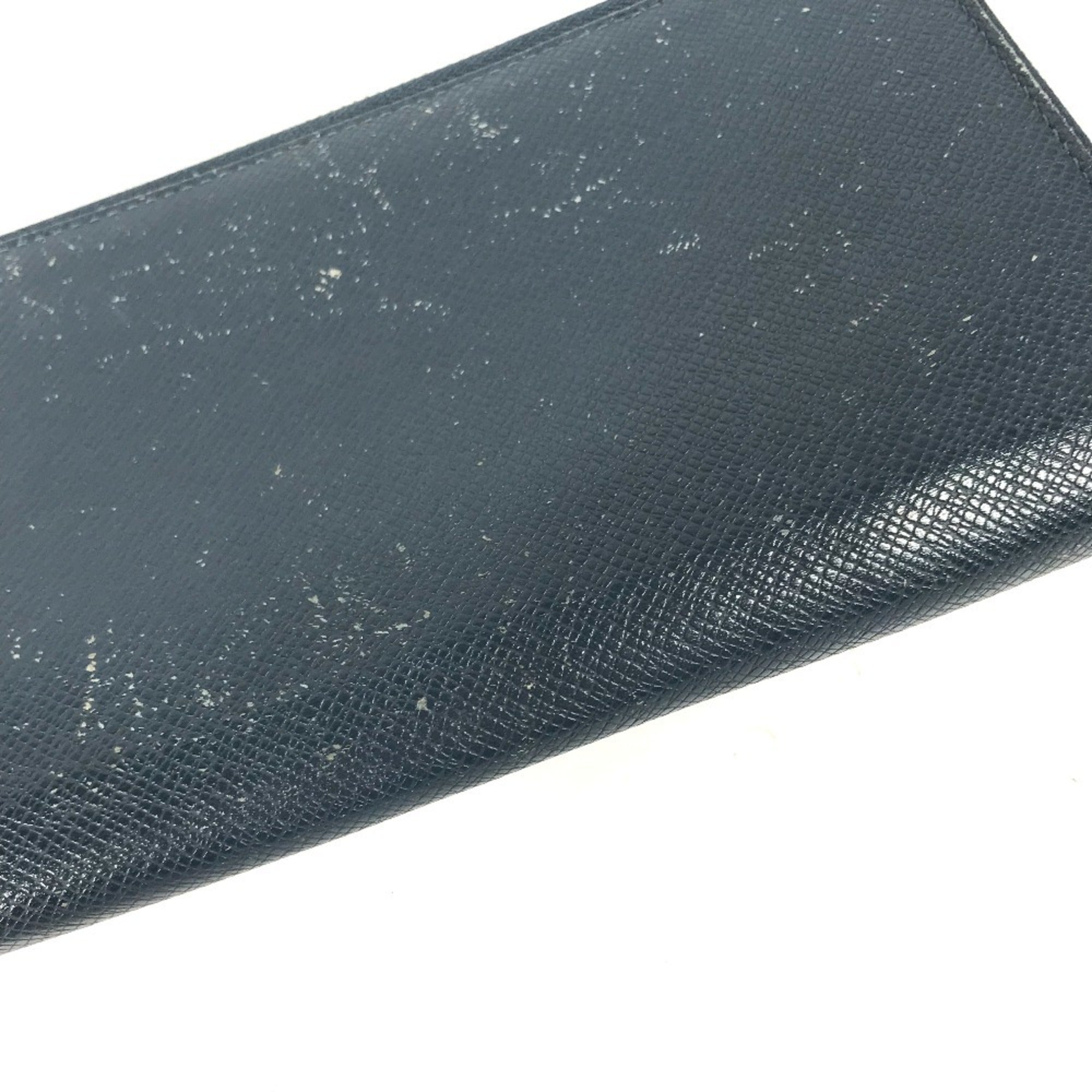 Louis Vuitton Taiga Blue Taiga Leather Long Wallet (Bi-Fold) (Pre-Owned)