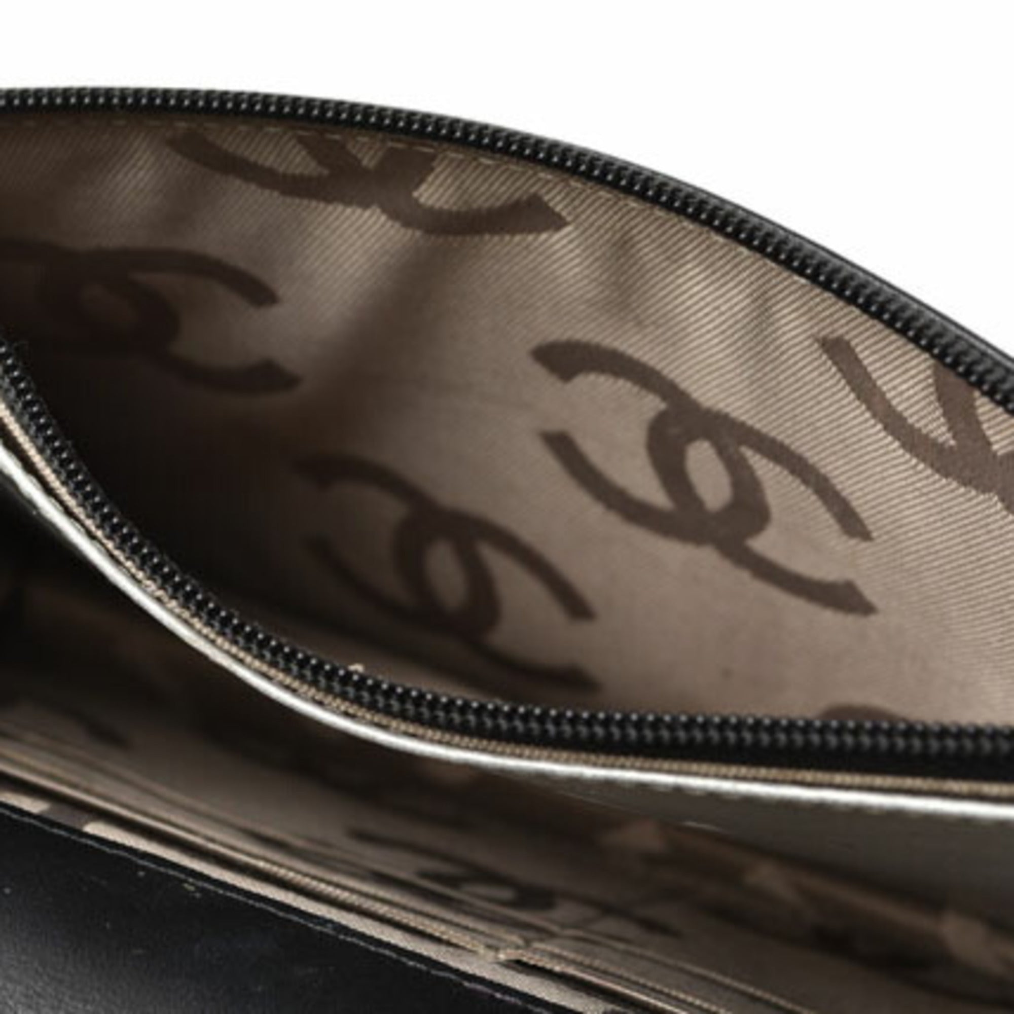 Chanel Black Leather Chain/Shoulder Wallet (Pre-Owned)