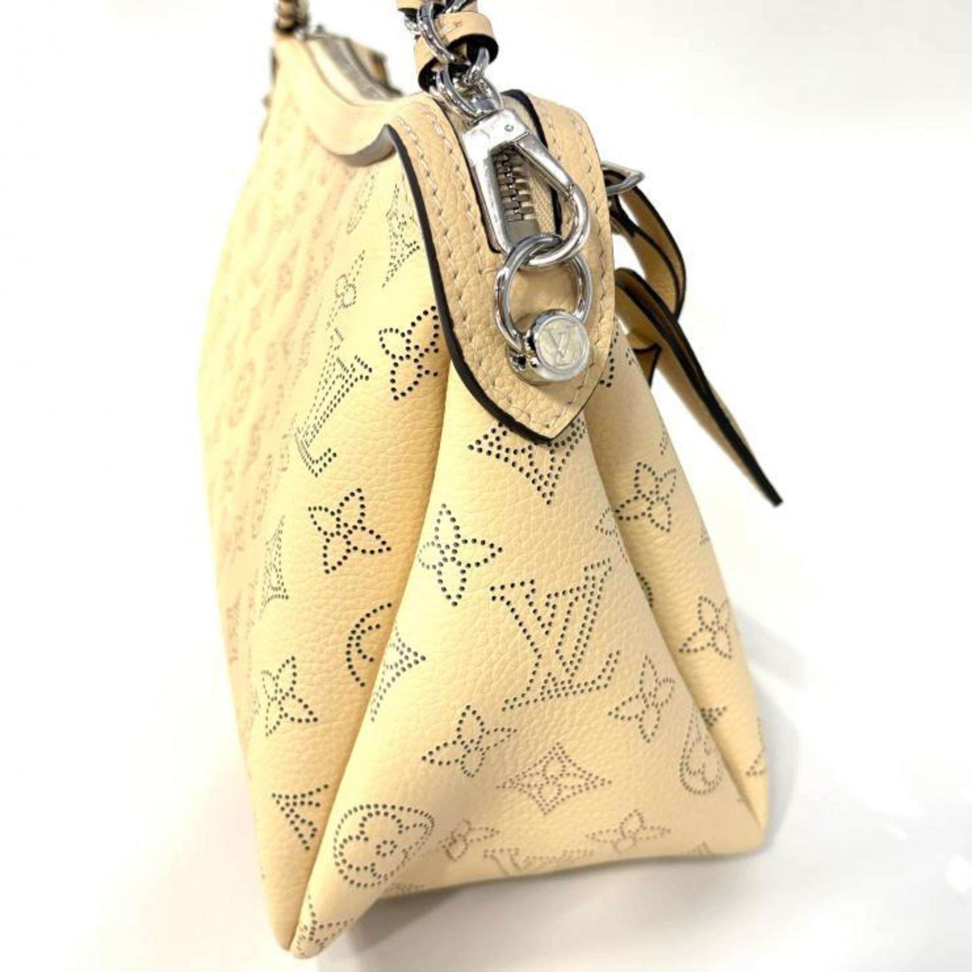 Louis Vuitton Beige Galle Mahina Leather Handbag Shoulder Bag (Pre-Owned)