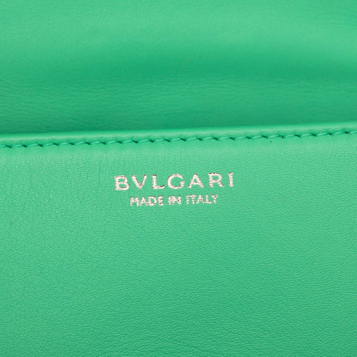 Bvlgari Green Leather Handbag Shoulder Bag (Pre-Owned)