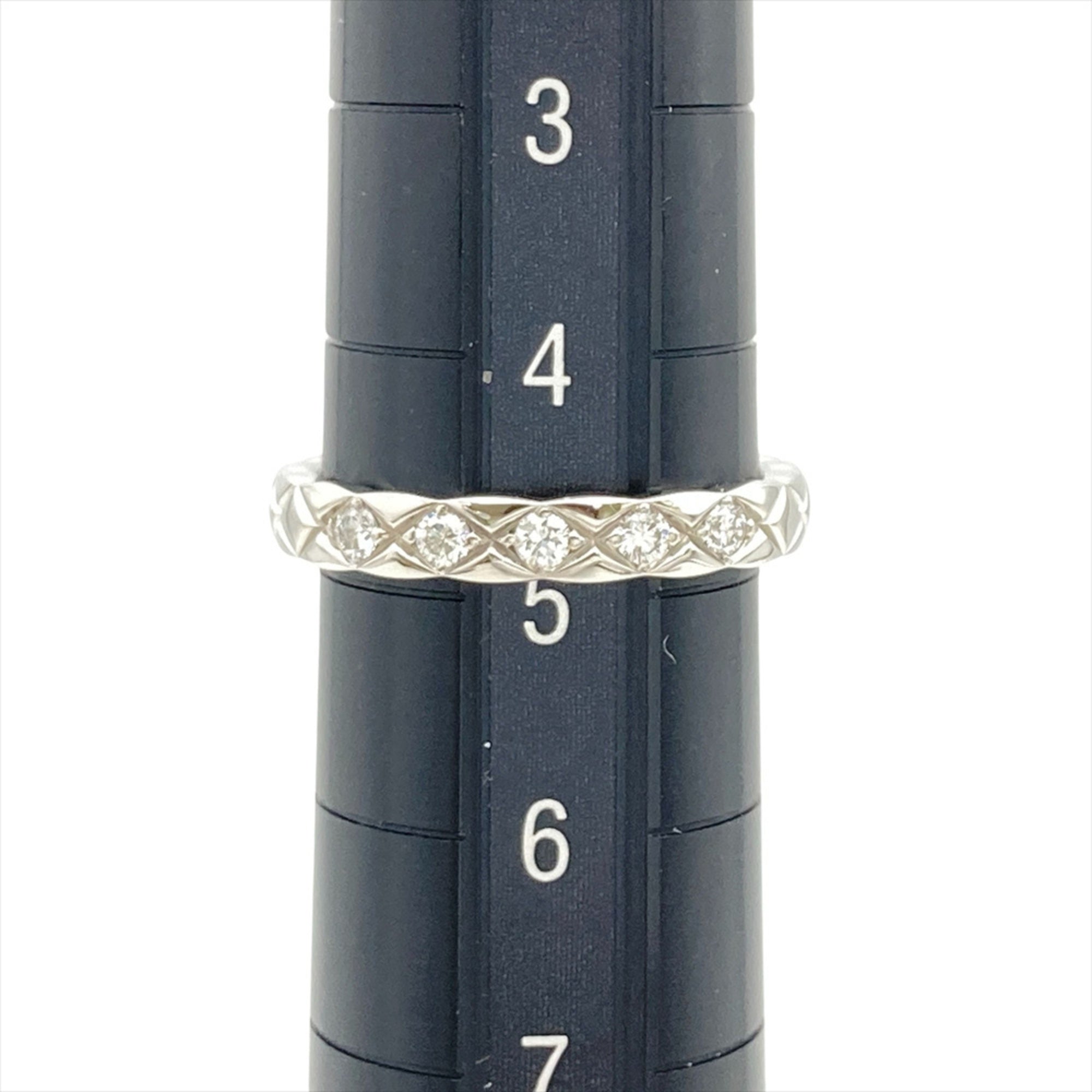 Chanel Platinum Platinum 950 Band Ring (Pre-Owned)