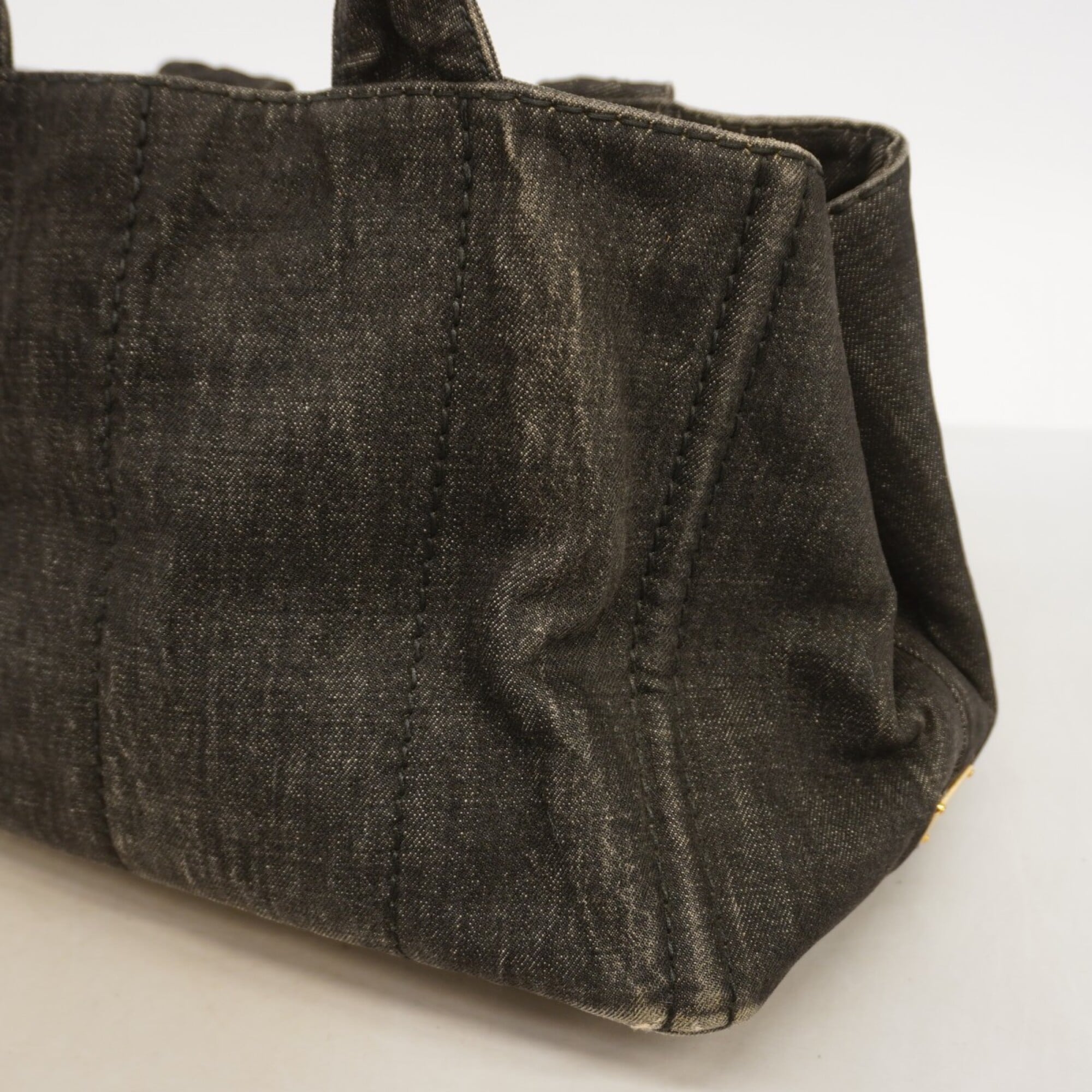 Prada Black Denim Tote Bag (Pre-Owned)
