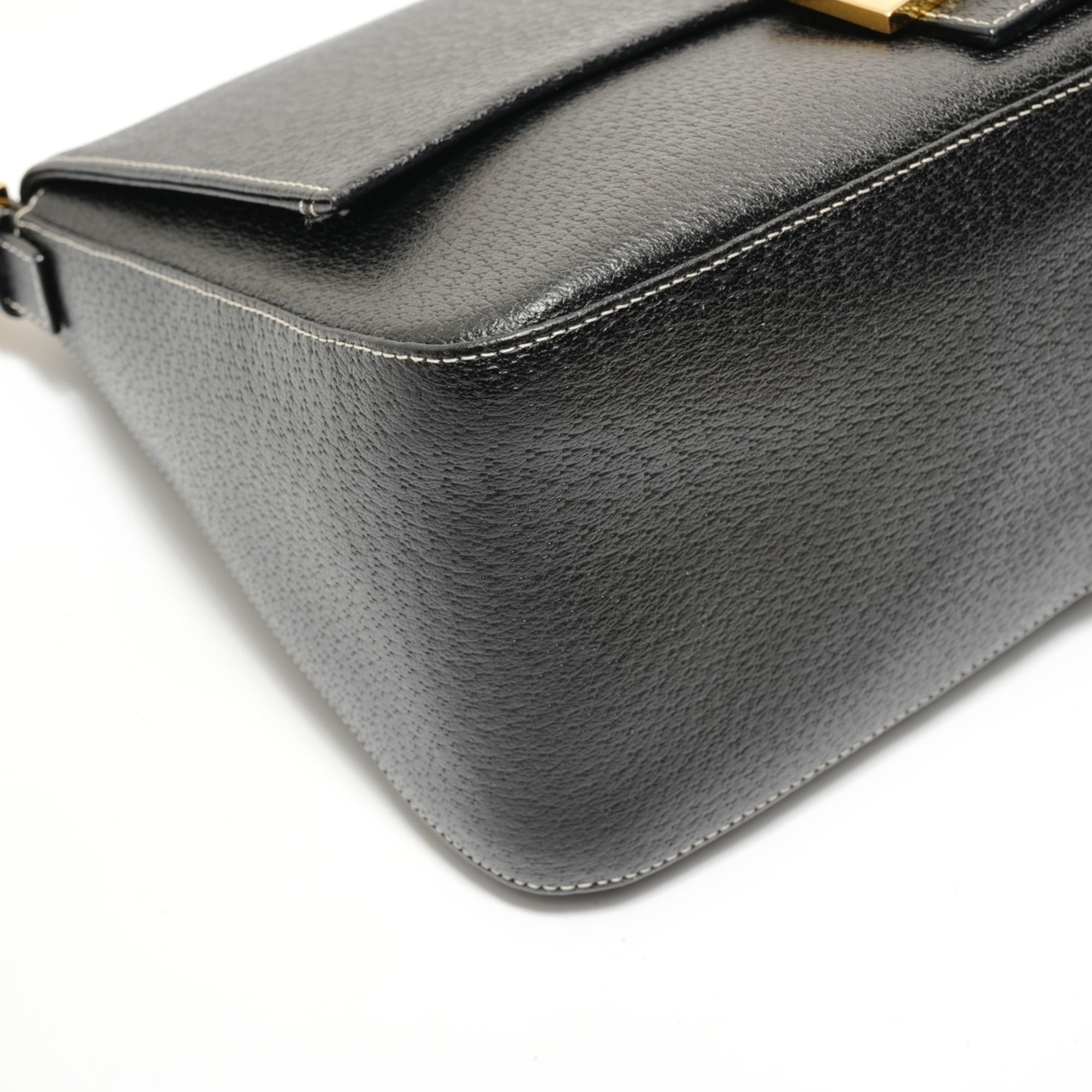 Fendi Black Leather Shoulder Bag (Pre-Owned)