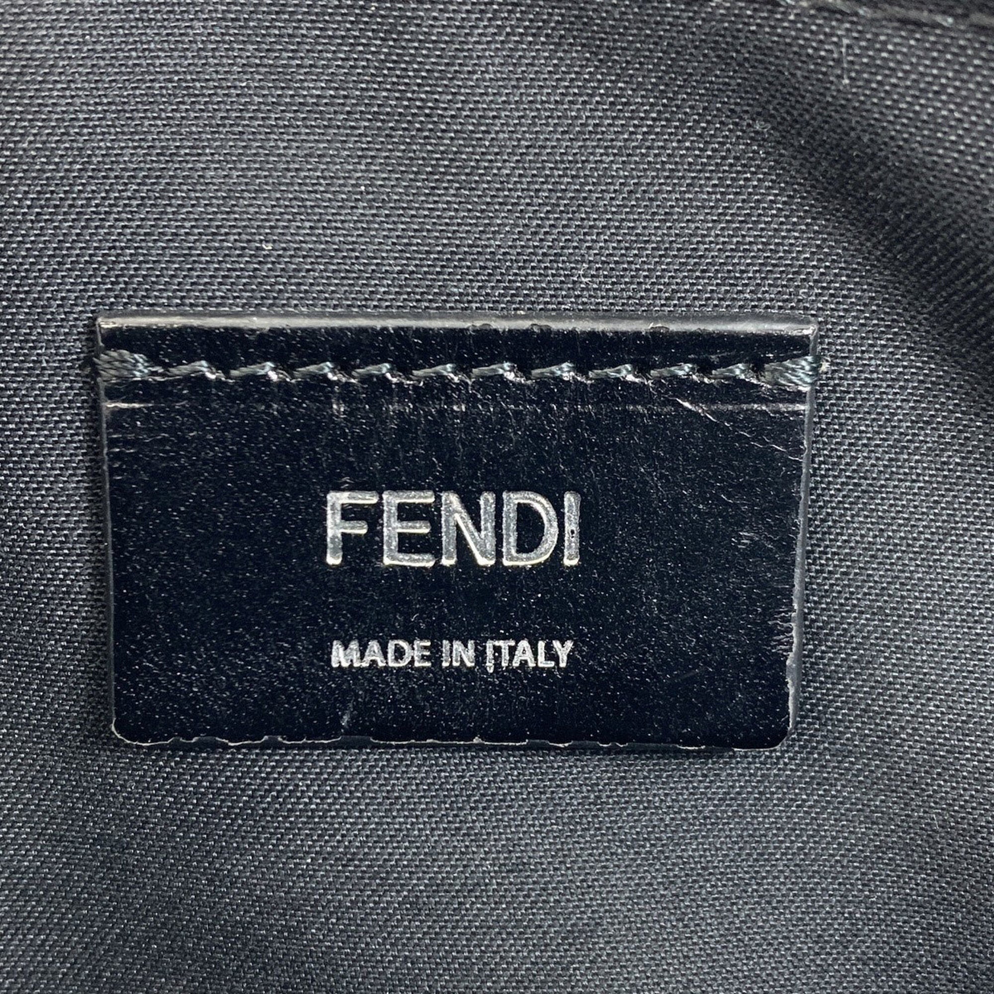 Fendi Black Yellow Leather Pvc Shoulder Bag (Pre-Owned)