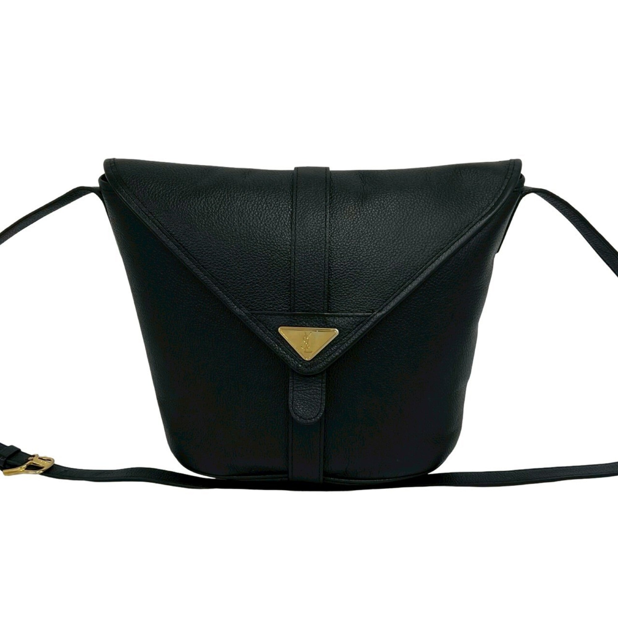 Yves Saint Laurent Black Leather Shoulder Bag (Pre-Owned)
