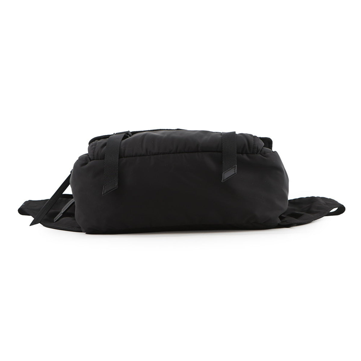 Prada Black Nylon Leather Handbag Messenger Bag Shoulder Bag (Pre-Owned)