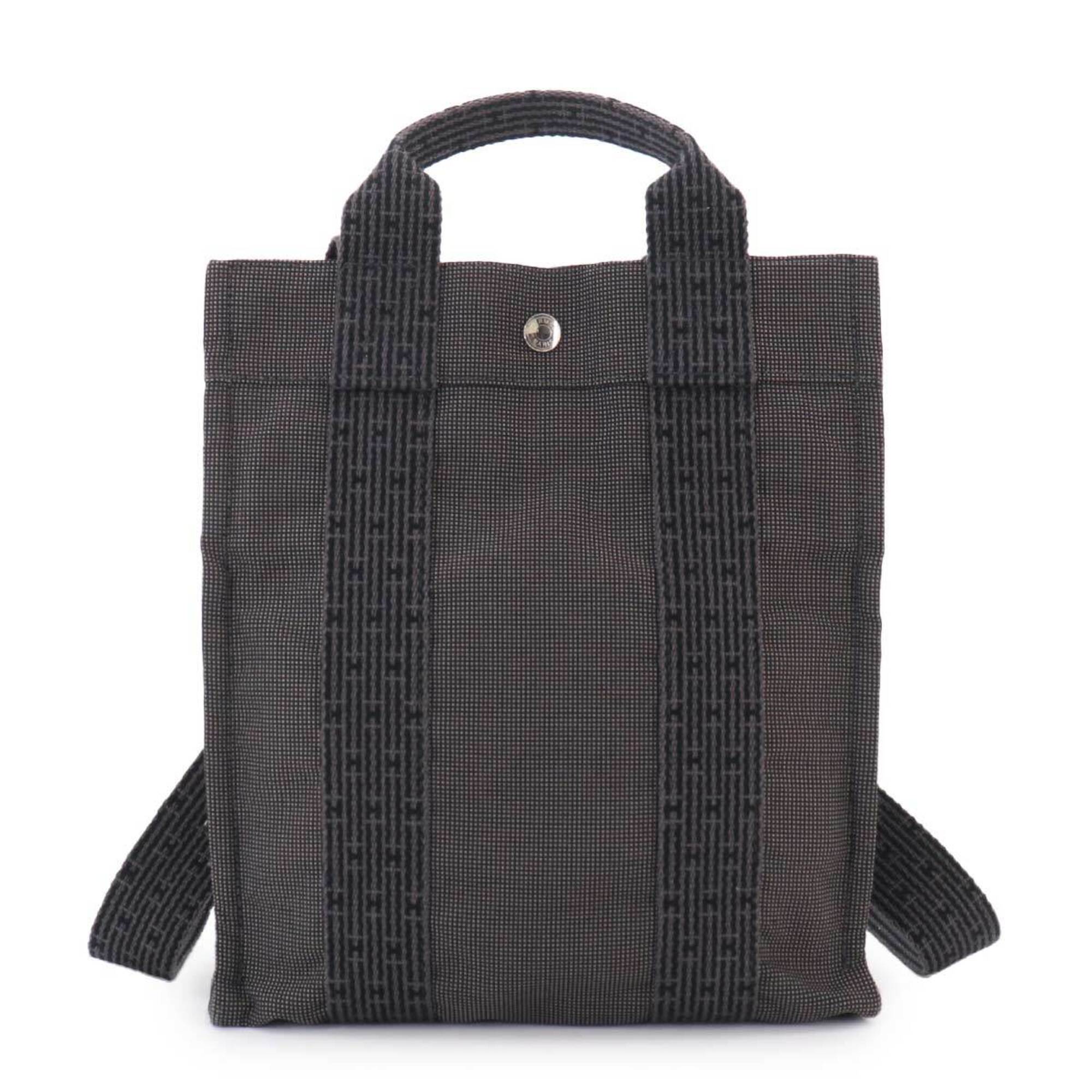 Hermes Gray Canvas Backpack (Pre-Owned)