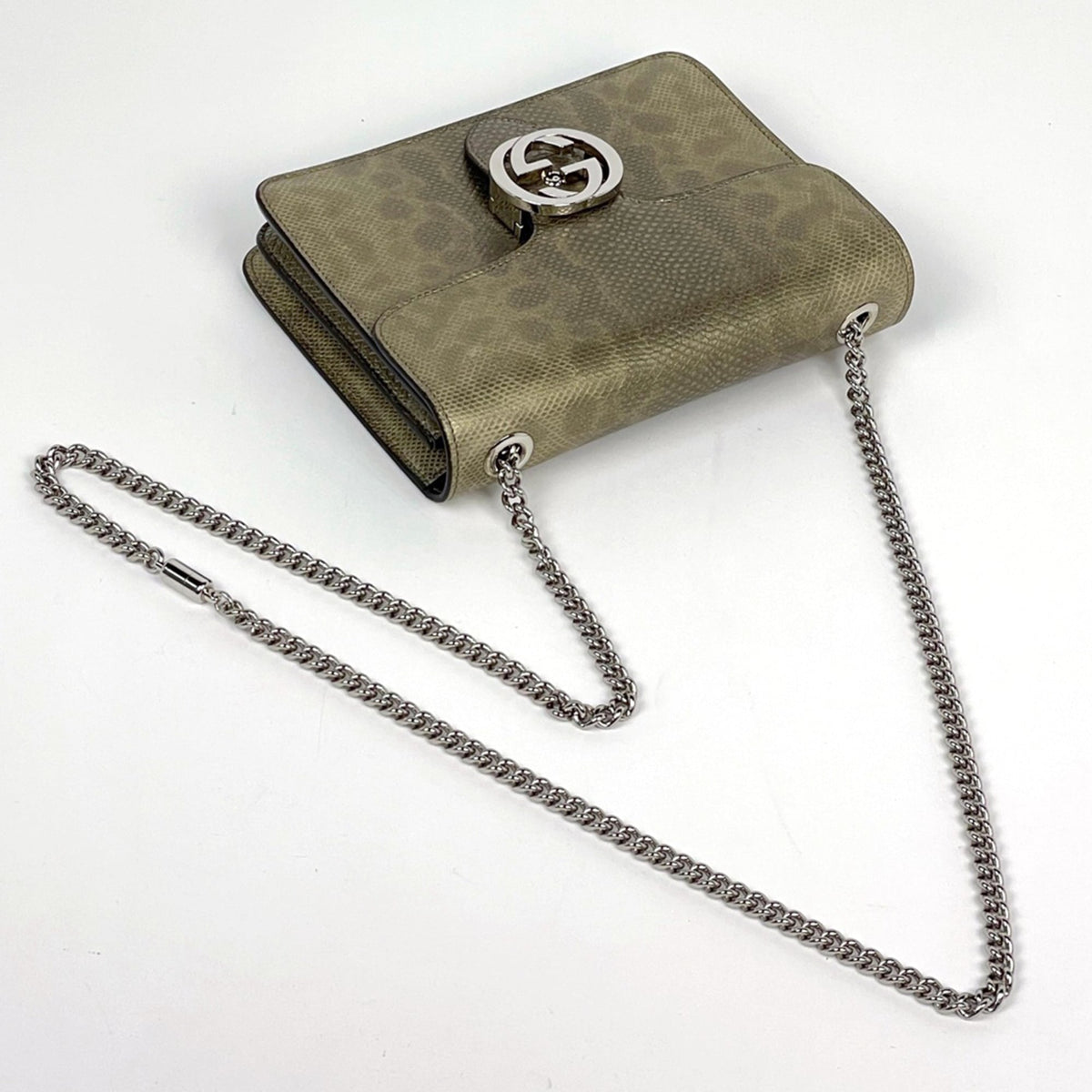 Gucci Gold Leather Shoulder Bag (Pre-Owned)