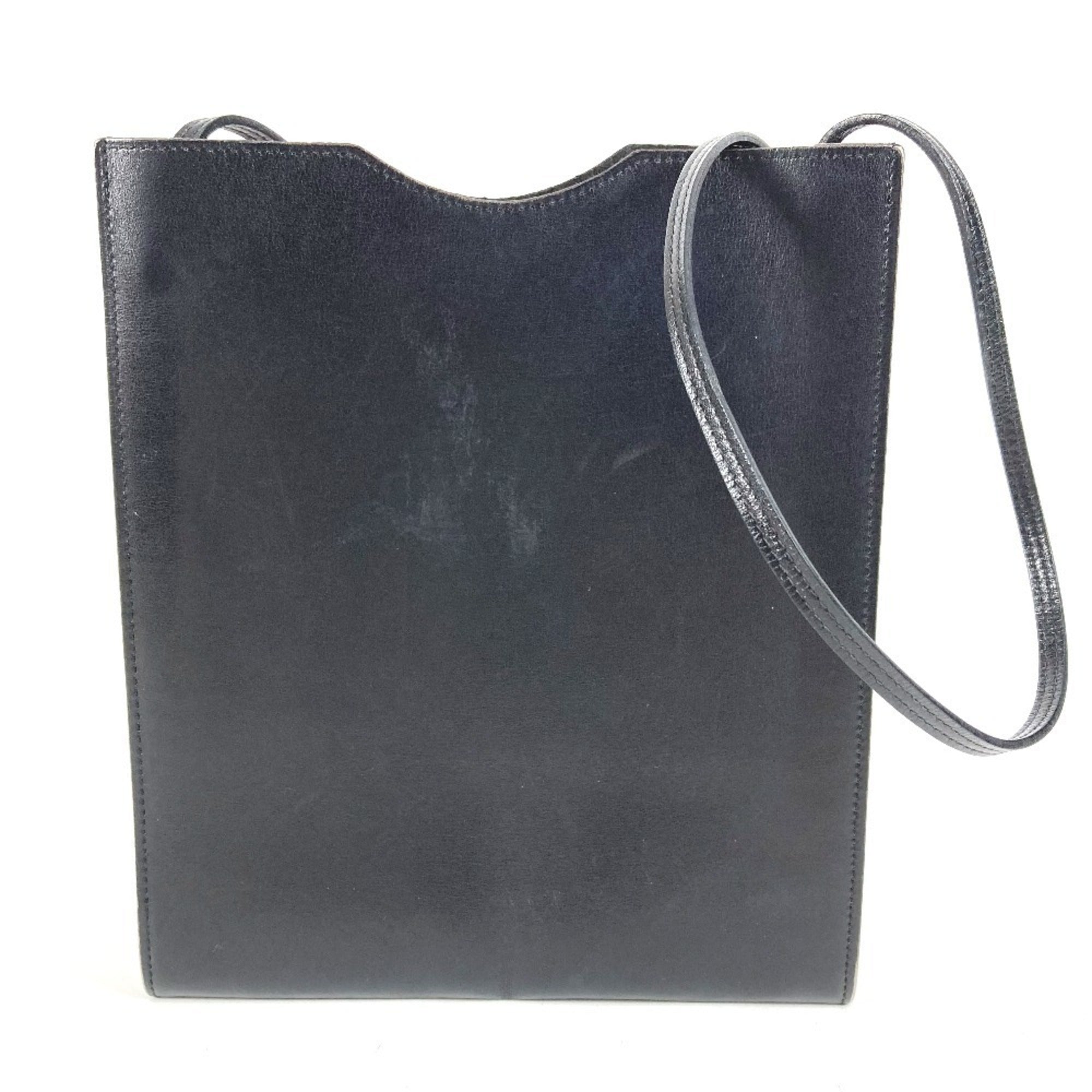 Hermes Onimaitou Black Box Calf Leather Shoulder Bag (Pre-Owned)