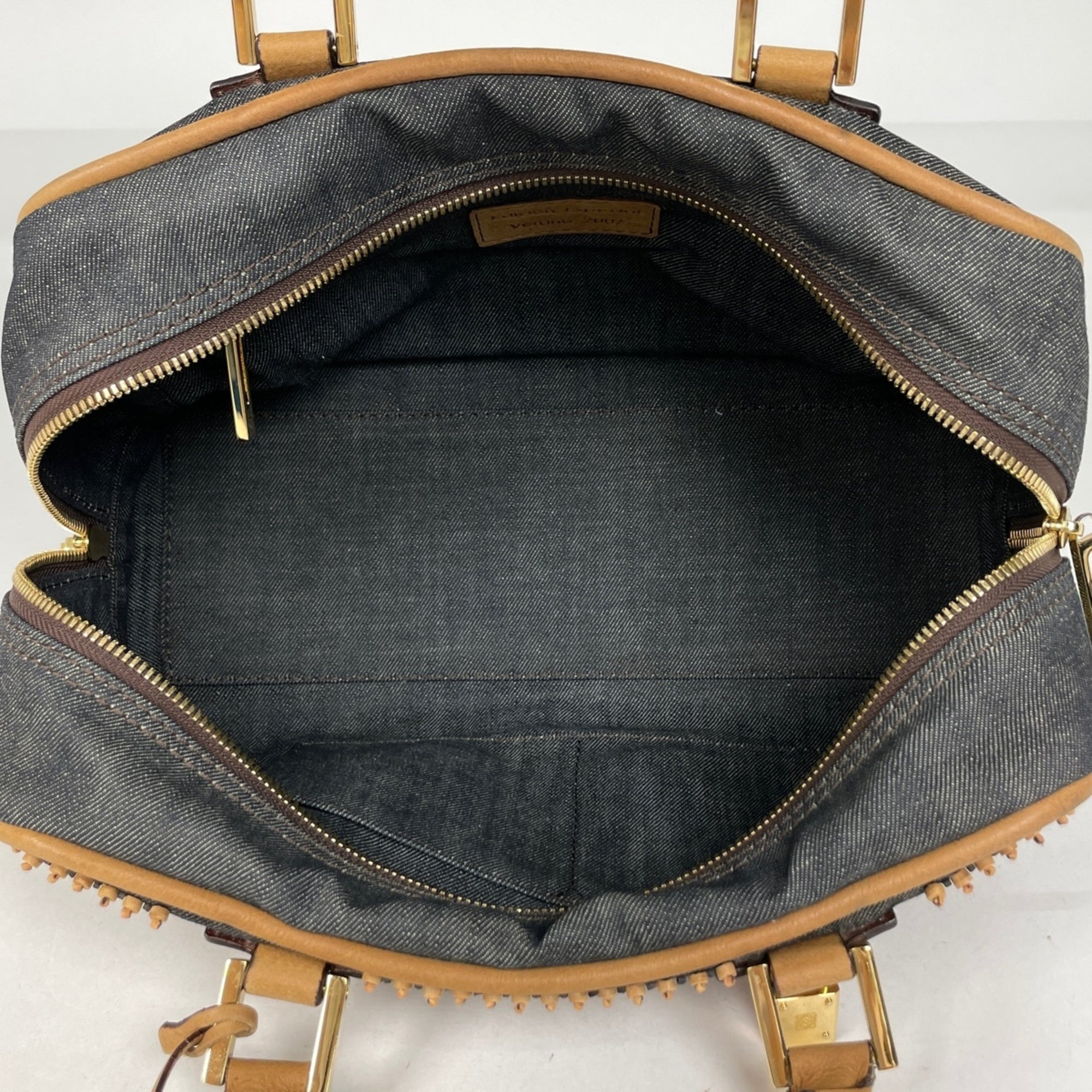Loewe Brown Canvas Leather Handbag (Pre-Owned)