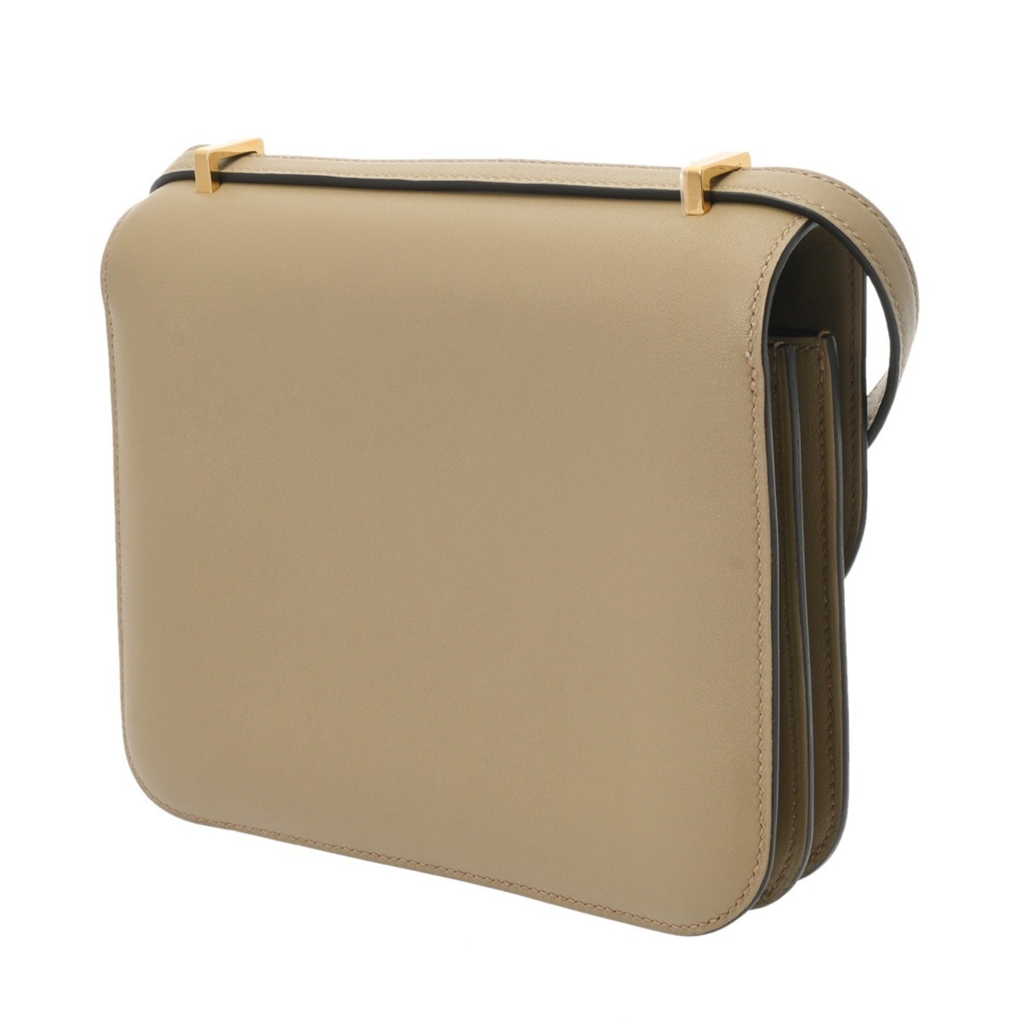 Hermes Beige Swift Leather Shoulder Bag (Pre-Owned)