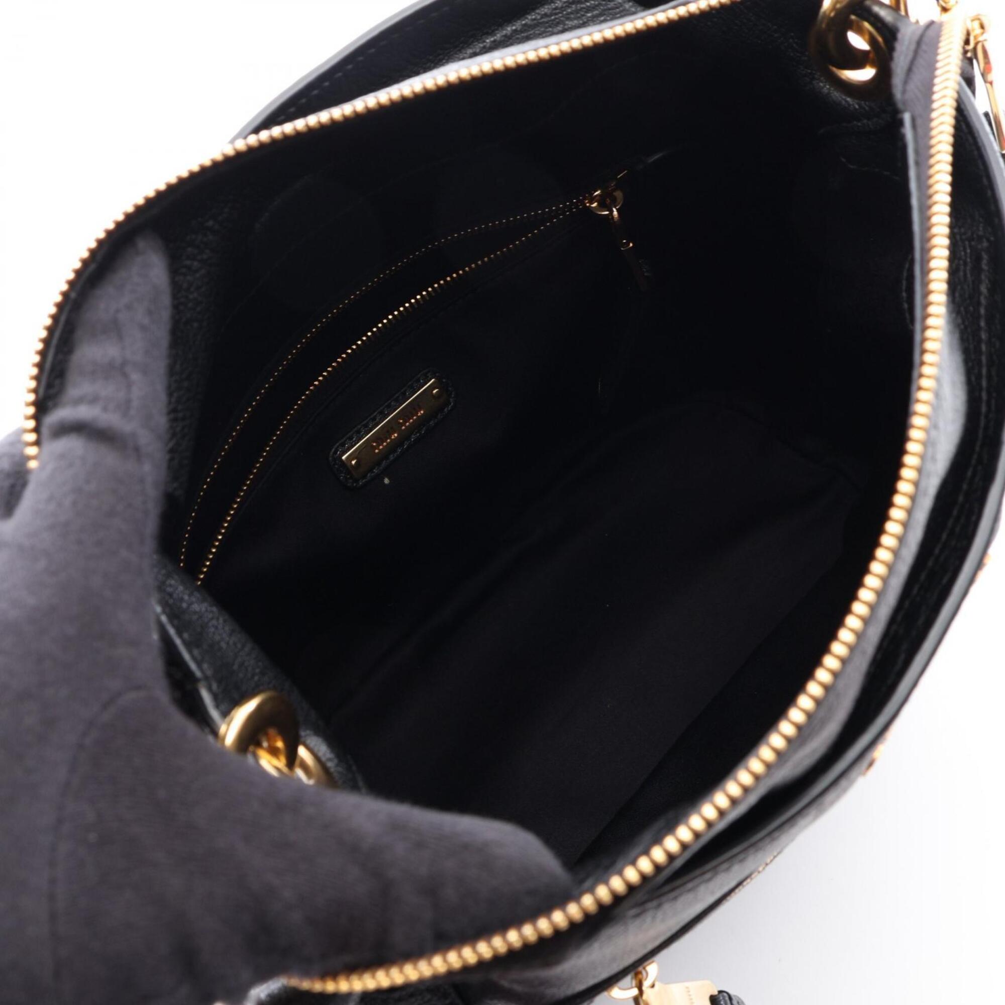 Miu Miu Black Leather Handbag Shoulder Bag (Pre-Owned)