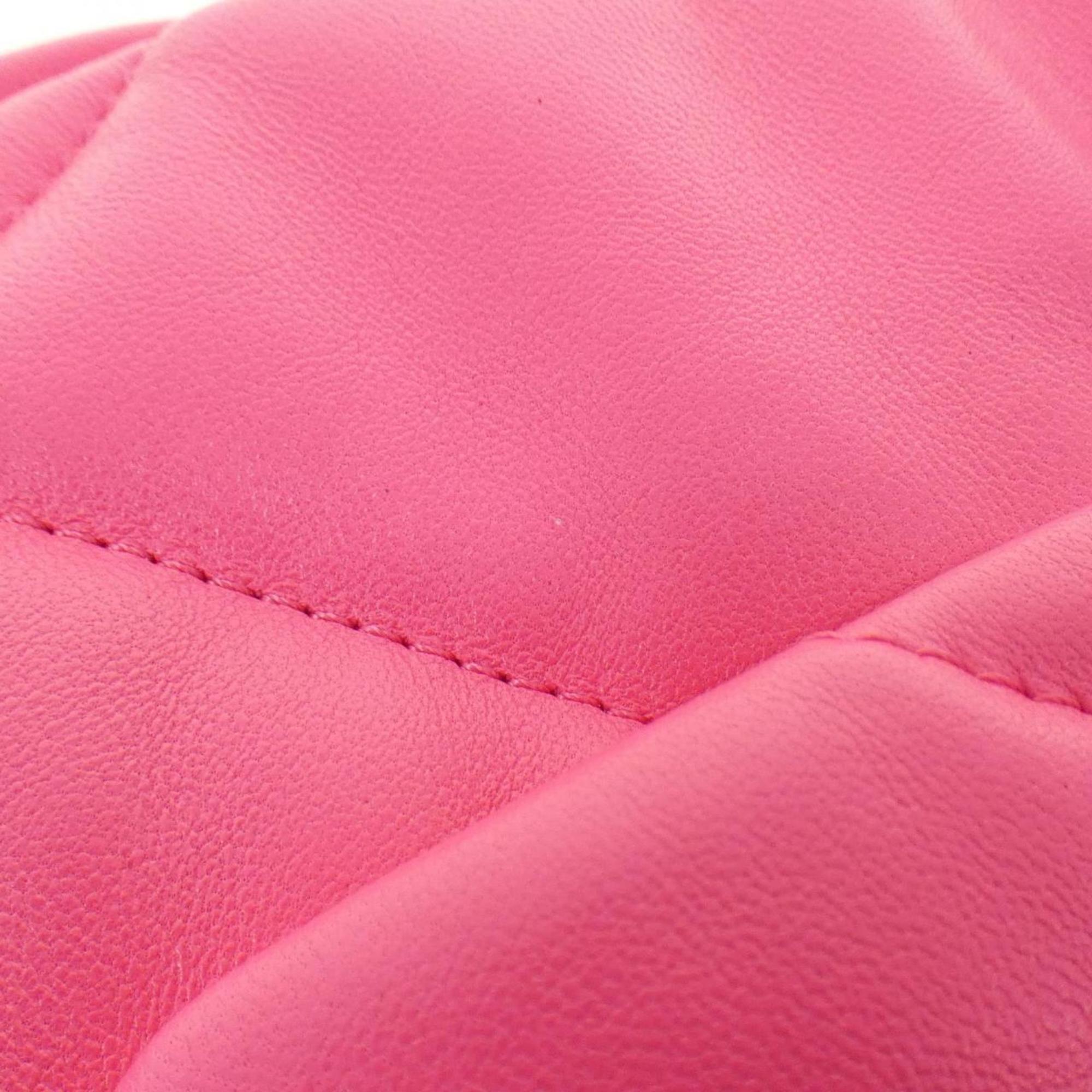 Chanel Pink Leather Shoulder Bag (Pre-Owned)