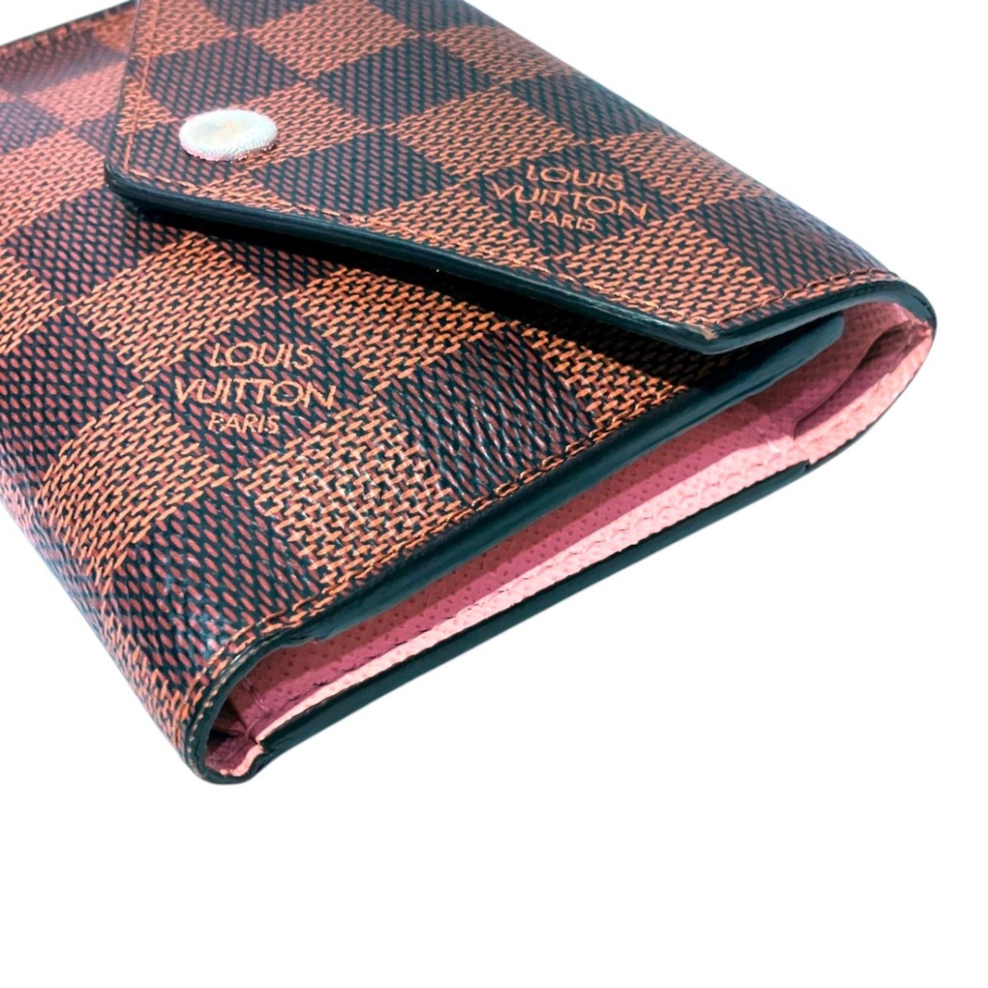 Louis Vuitton Brown Damier Canvas Wallet (Tri-Fold) (Pre-Owned)