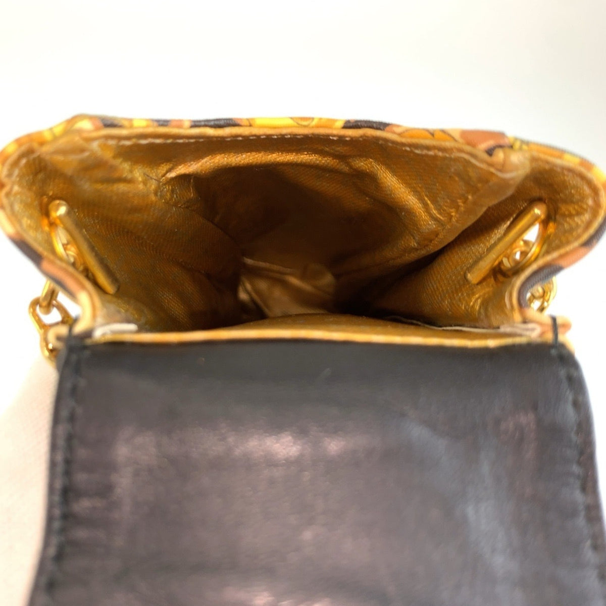 Versace Black Yellow Pvc Pochette Shoulder Bag (Pre-Owned)
