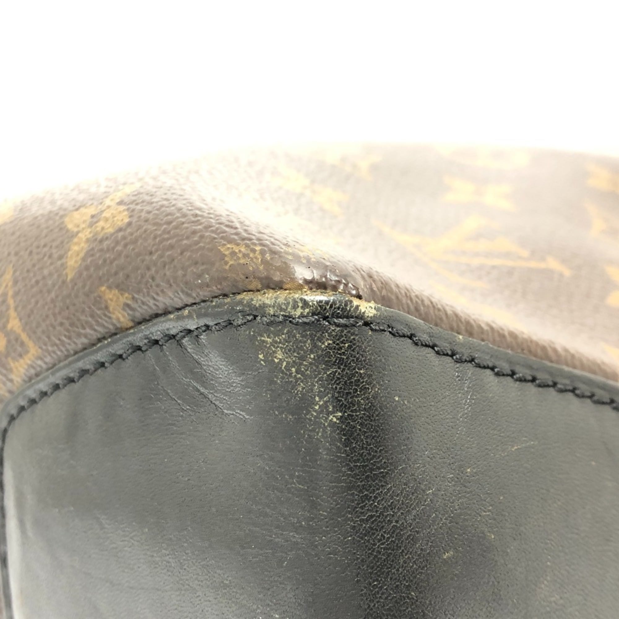 Louis Vuitton Black Brown Monogram Canvas Shoulder Bag (Pre-Owned)