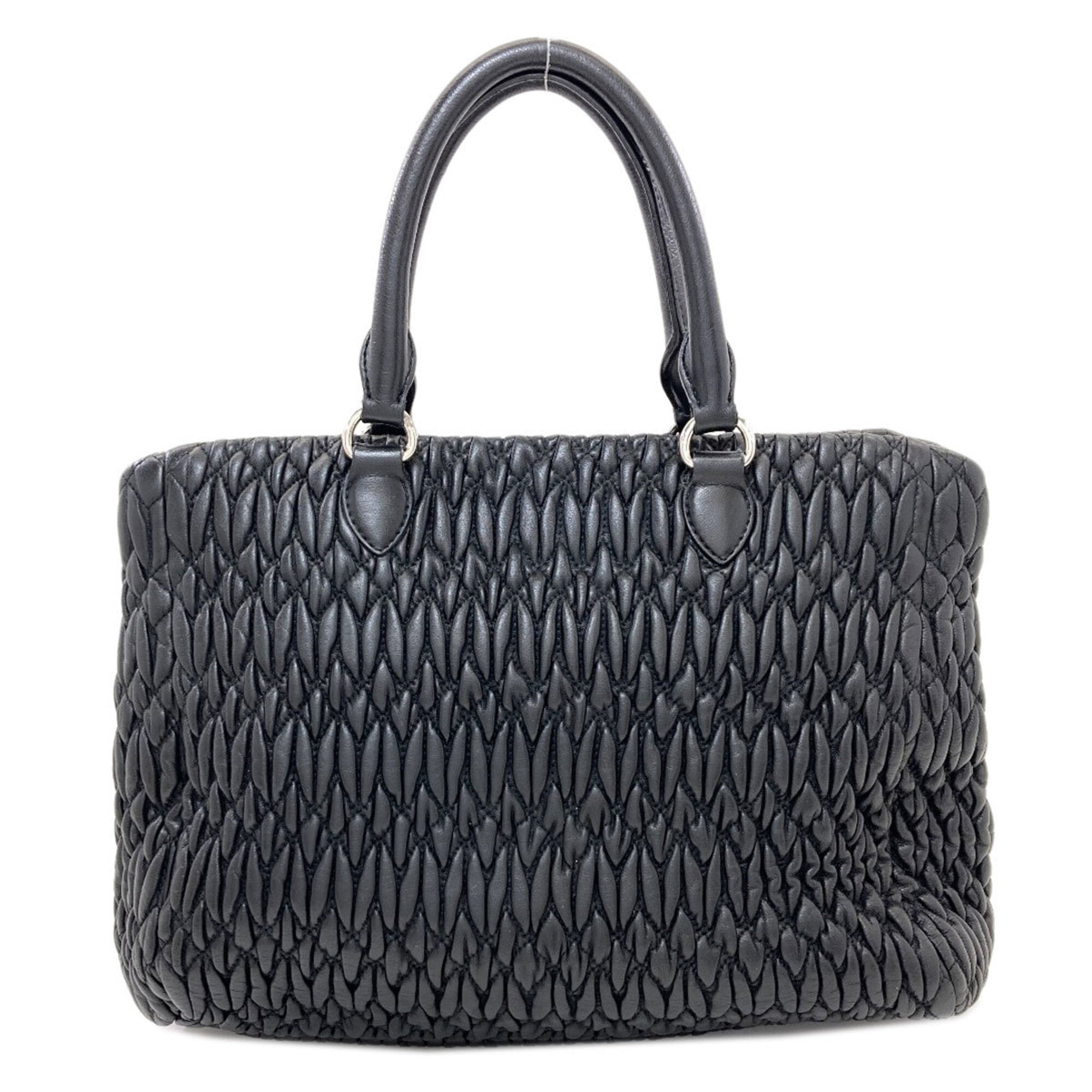 Miu Miu Black Leather Tote Bag (Pre-Owned)