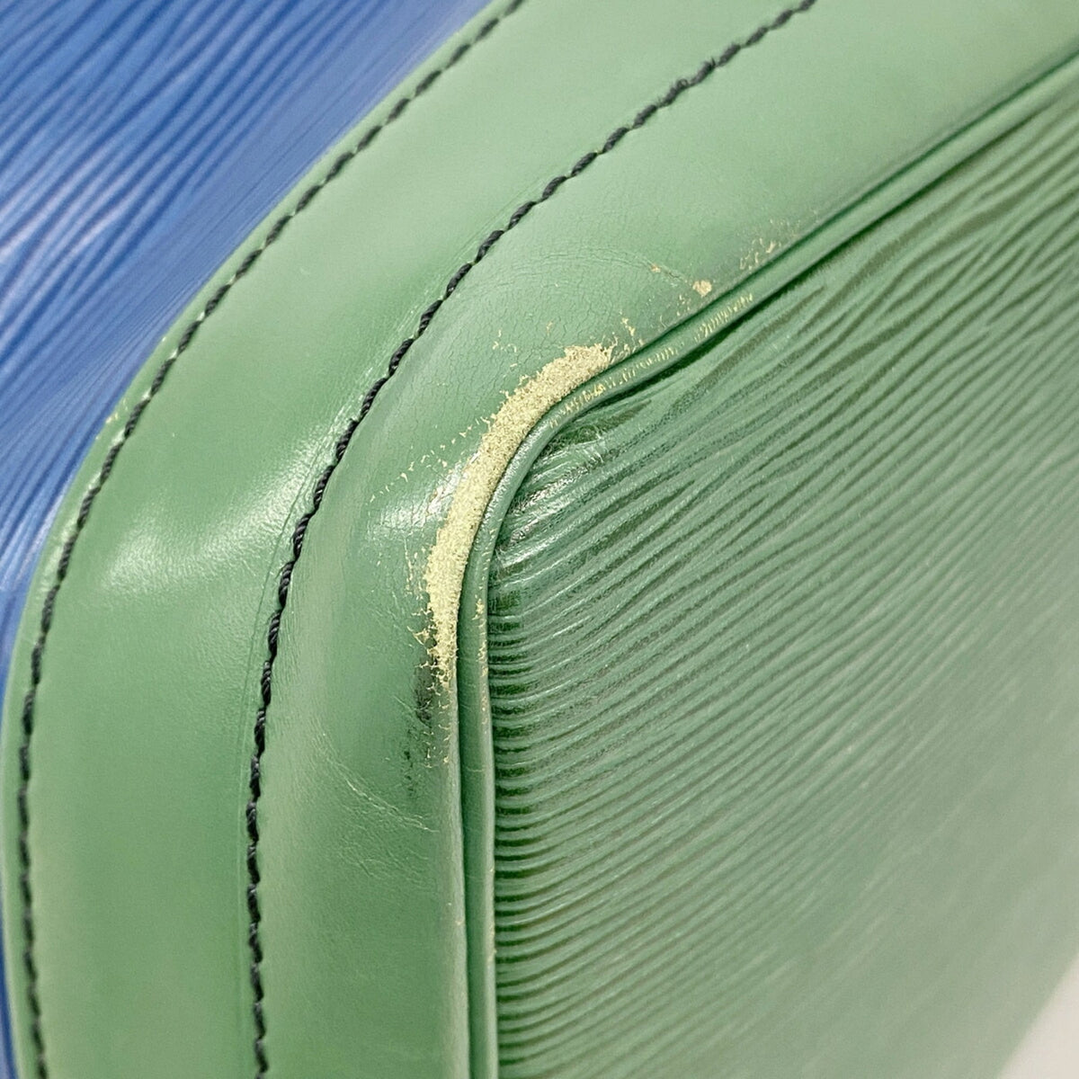 Louis Vuitton Borneo Green Toledo Blue Shoulder Bag (Pre-Owned)