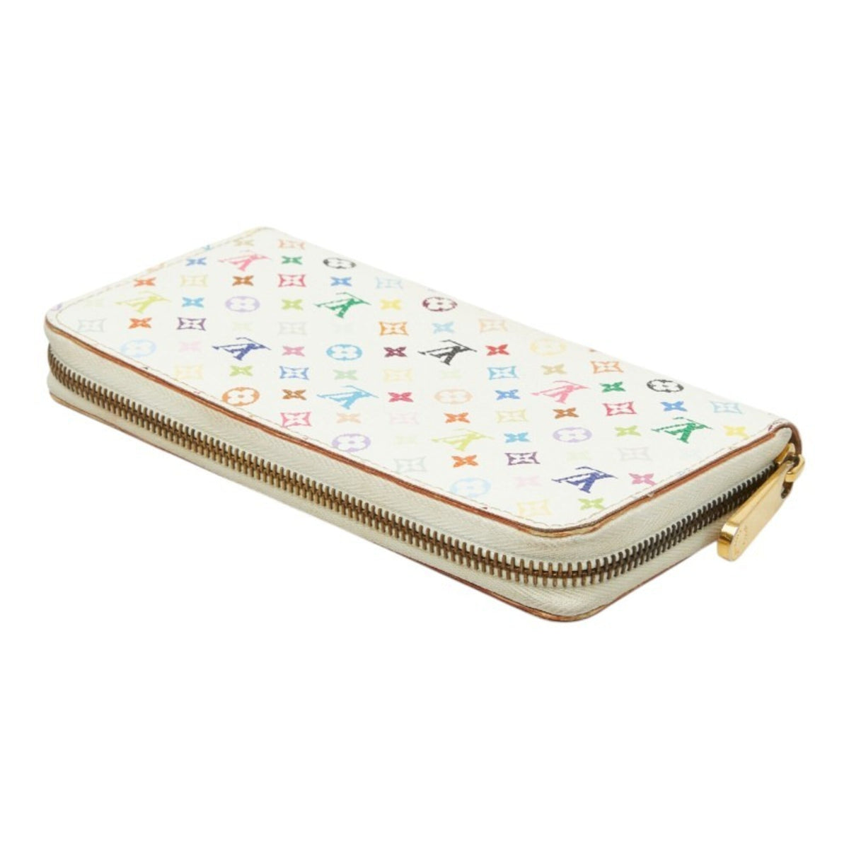 Louis Vuitton Multi-Color White Pvc Long Wallet (Bi-Fold) (Pre-Owned)
