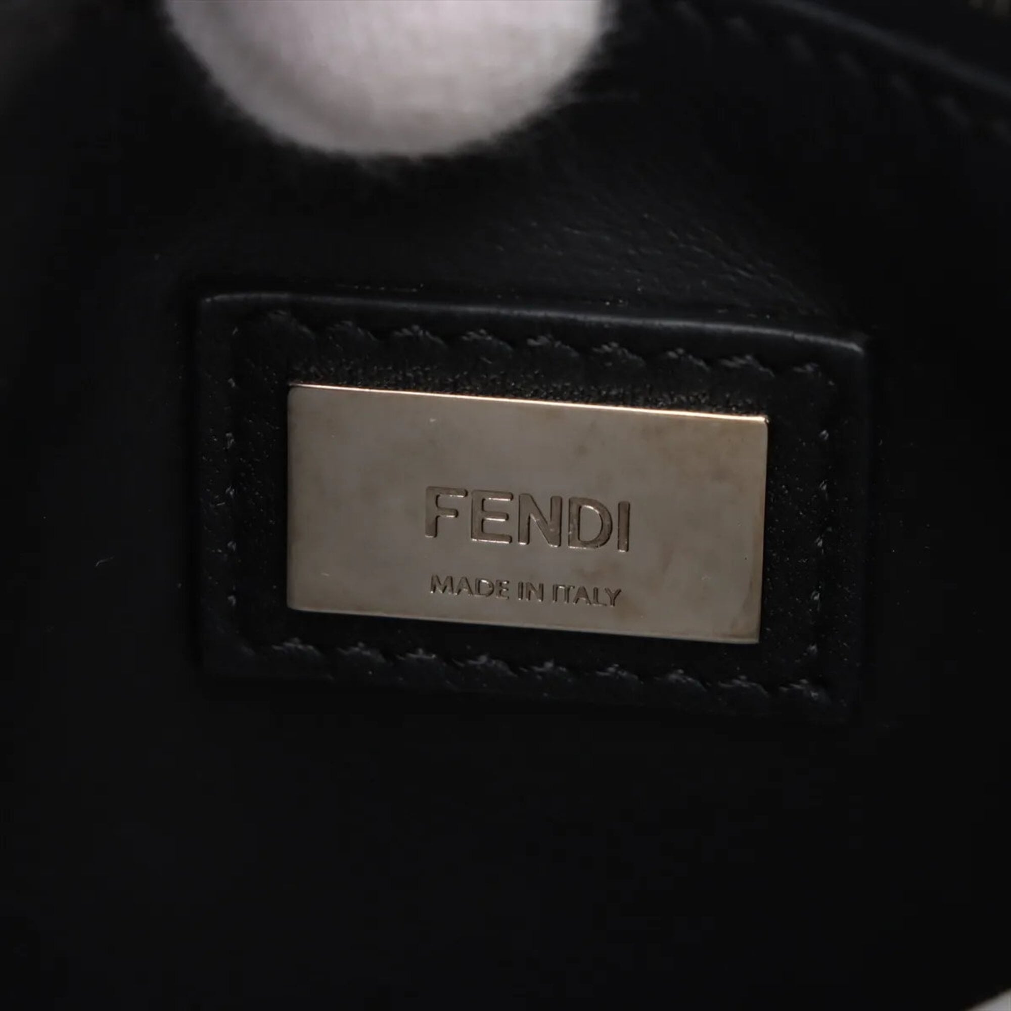 Fendi Black Leather Handbag Tote Bag (Pre-Owned)