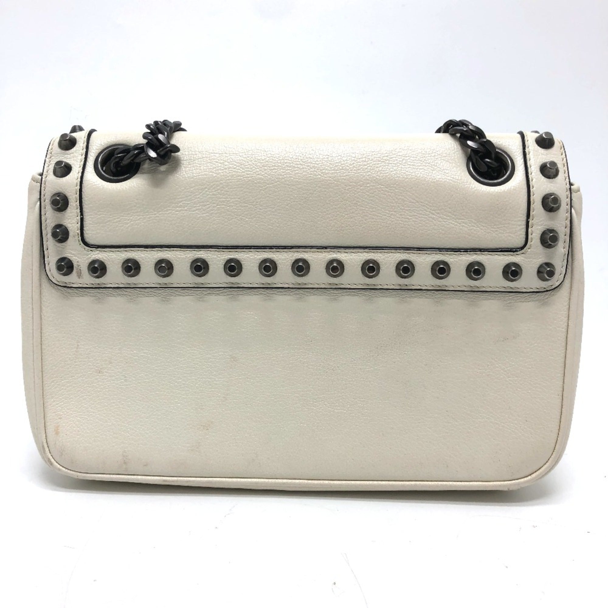 Prada White Leather Shoulder Bag (Pre-Owned)