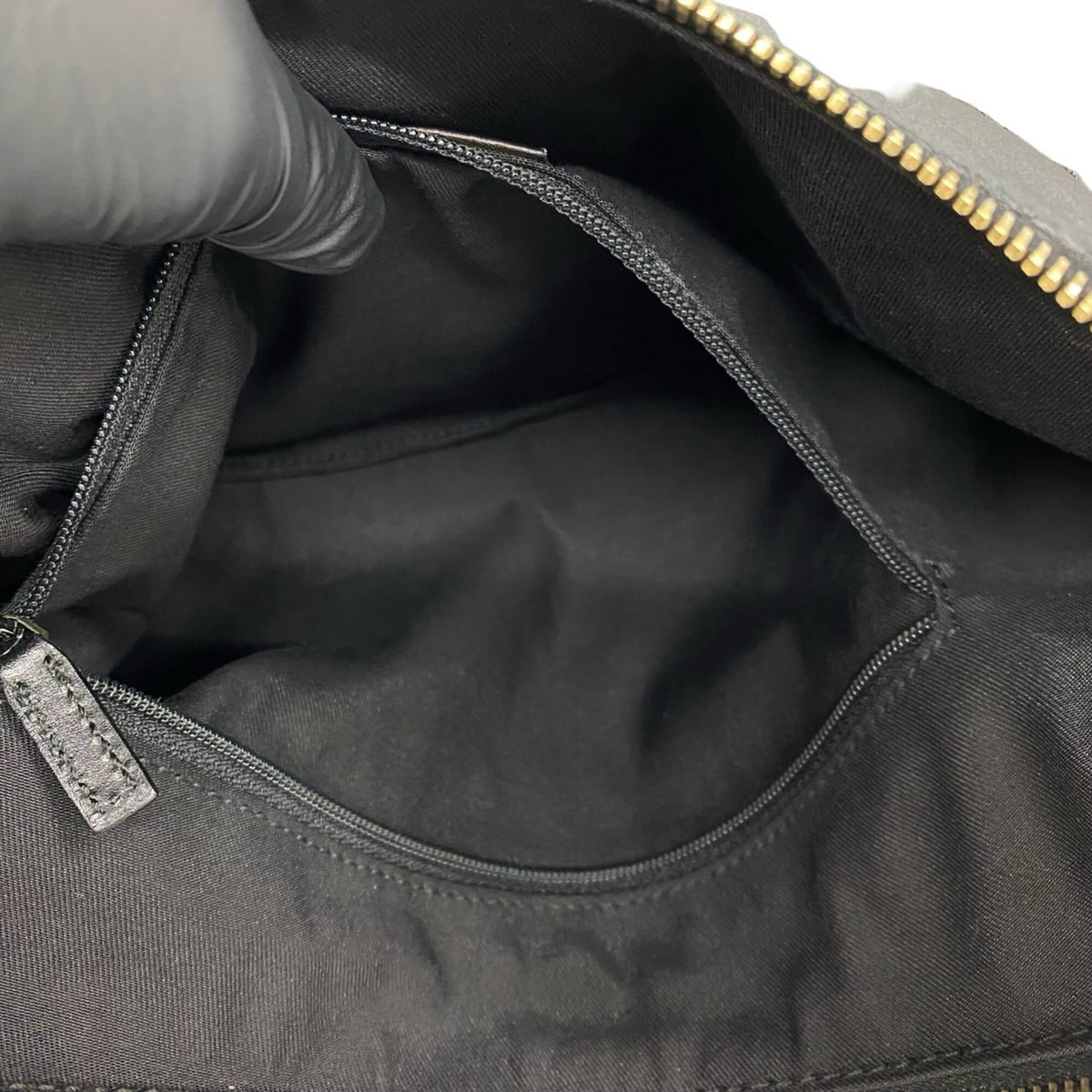 Gucci Black Leather Handbag Shoulder Bag Tote Bag (Pre-Owned)
