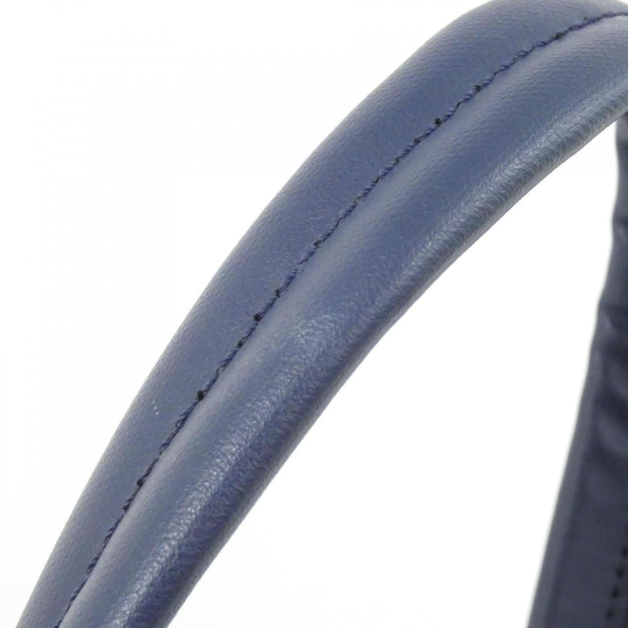 Chanel Navy Canvas Handbag (Pre-Owned)