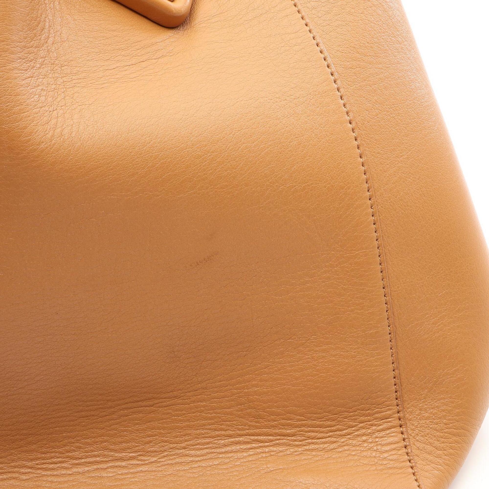 Bottega Veneta Beige Leather Basket Handbag Tote Bag (Pre-Owned)