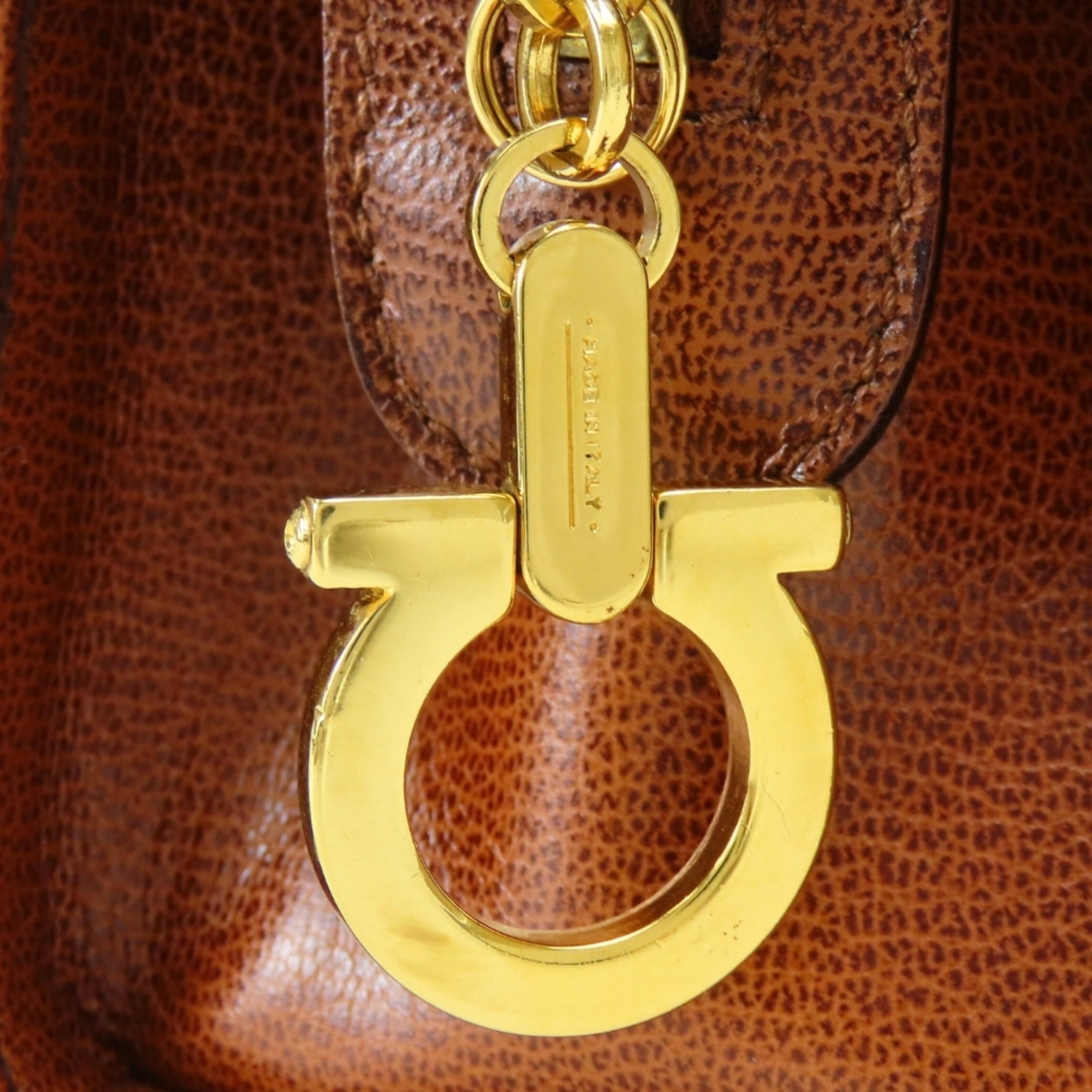 Salvatore Ferragamo Brown Leather Handbag (Pre-Owned)