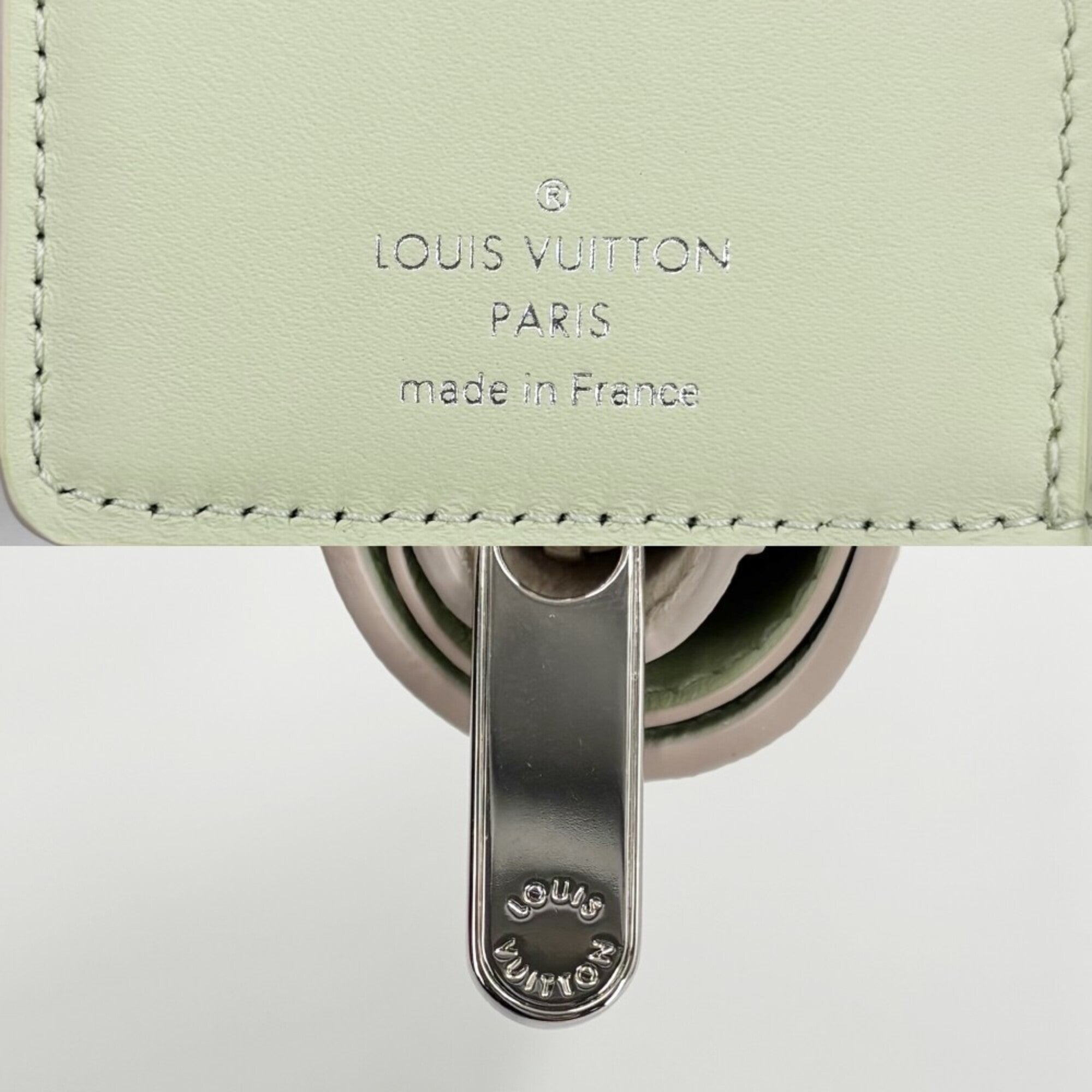 Louis Vuitton Beige Monogram Mahina Leather Wallet (Tri-Fold) (Pre-Owned)