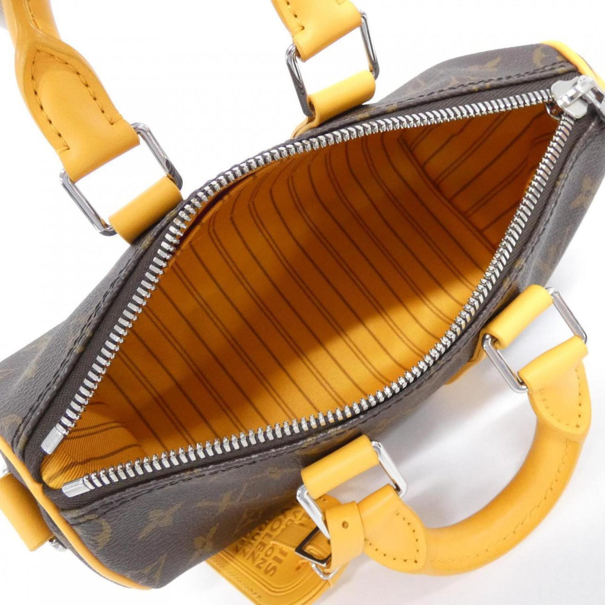 Louis Vuitton Marron Saffron Yellow Coated Canvas Boston Bag (Pre-Owned)