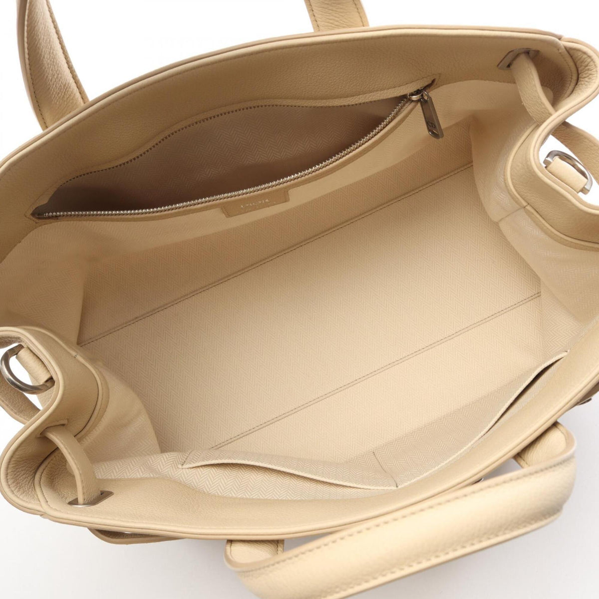 Christian Dior Beige Leather Tote Bag (Pre-Owned)