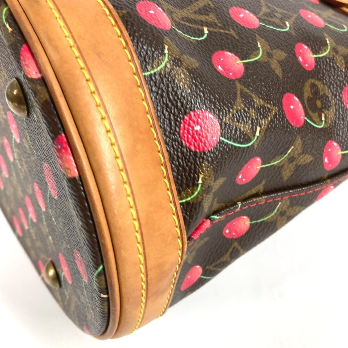 Louis Vuitton Brown Monogram Monogram Cherry Red Color Monogram Shoulder Bag Tote Bag (Pre-Owned)
