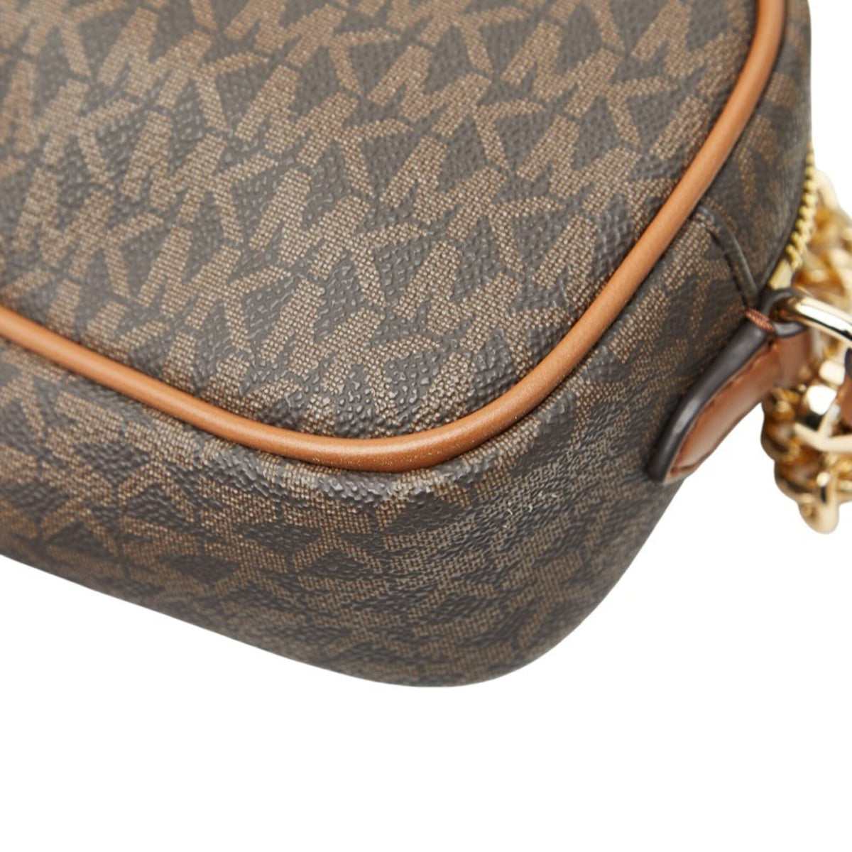 Michael Kors Brown Pvc Leather Pouch Shoulder Bag (Pre-Owned)